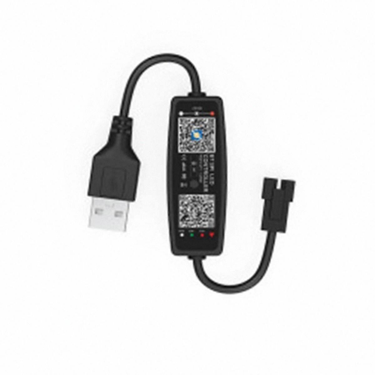 Bluetooth Music Controller for LED Strip Lights, APP Remote Control, Compatible with WS2812B, SK6812, WS2811, USB 5V Power Supply