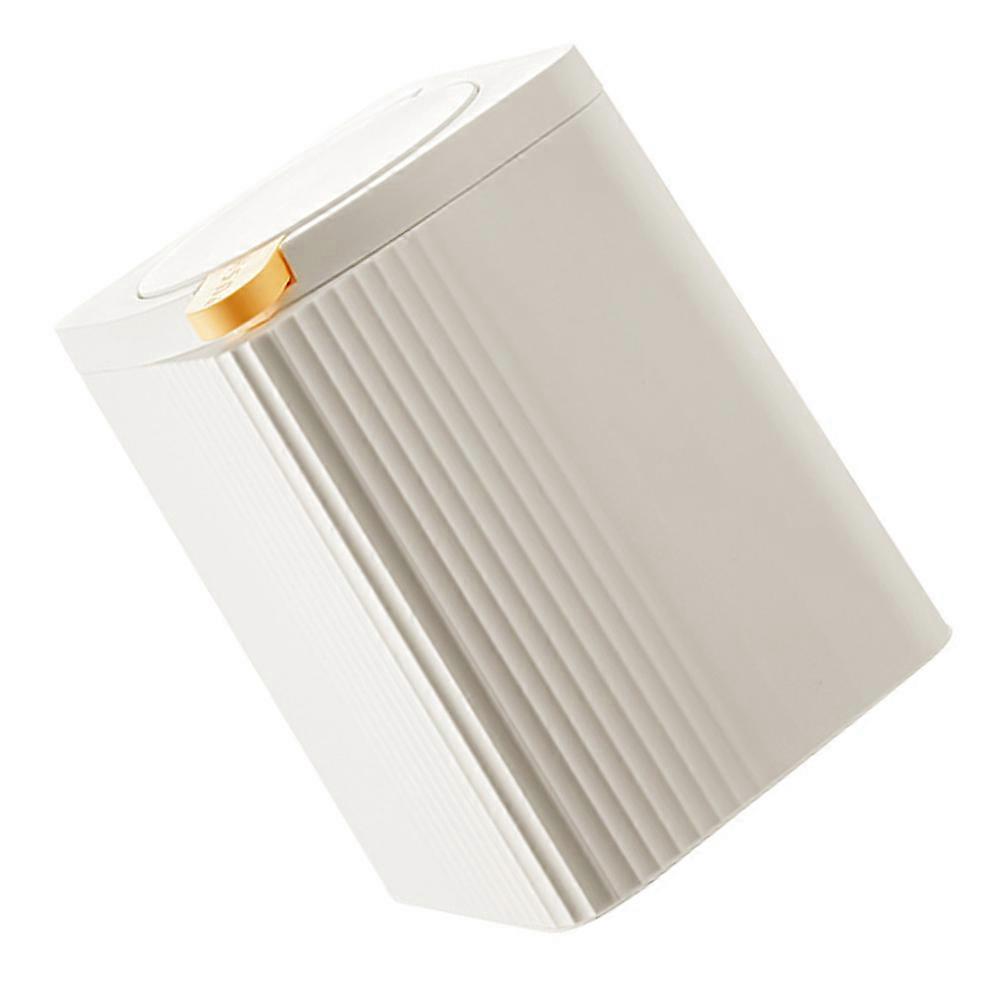 Kitchen Trash Can Press Type Waste Container for Home Use 2Pcs White Bins