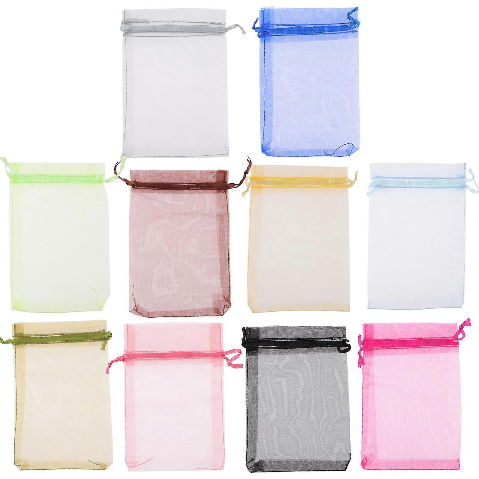 Drawstring Jewelry Bag Small Gift Bags for Storage 100Pcs Organza Bags
