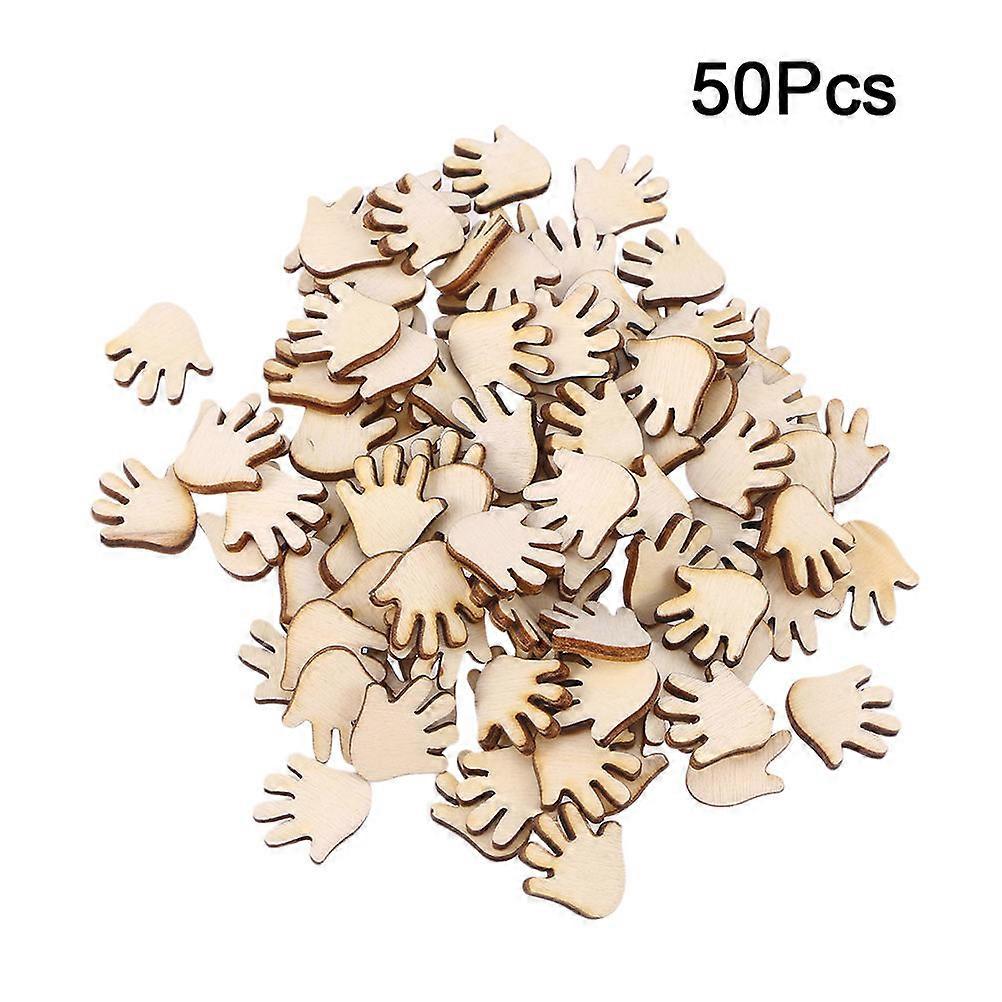 Wooden DIY Crafts Cartoon Palm Shape for DIY Use 150Pcs Pack
