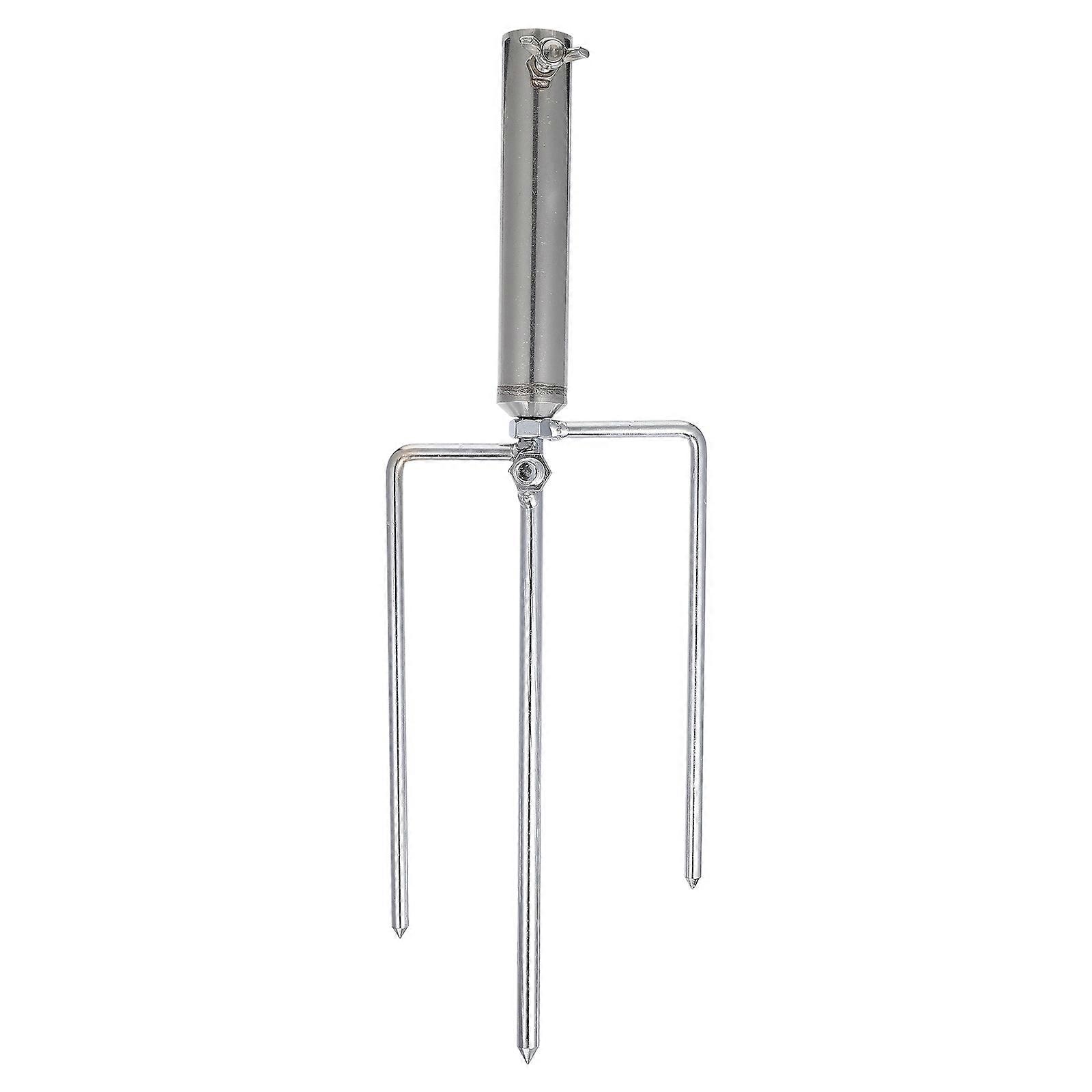 Spike for Beach Umbrella Metal Stability Silver 47X8CM Beach Umbrella Fixation 1Pack