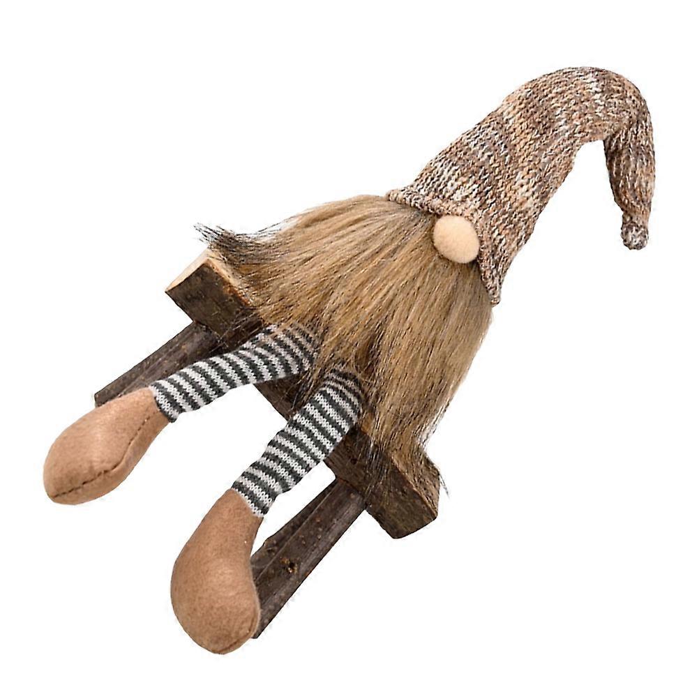 Knitted Hat Gnome Doll for Christmas Gift 2Pcs Decorative Doll Set