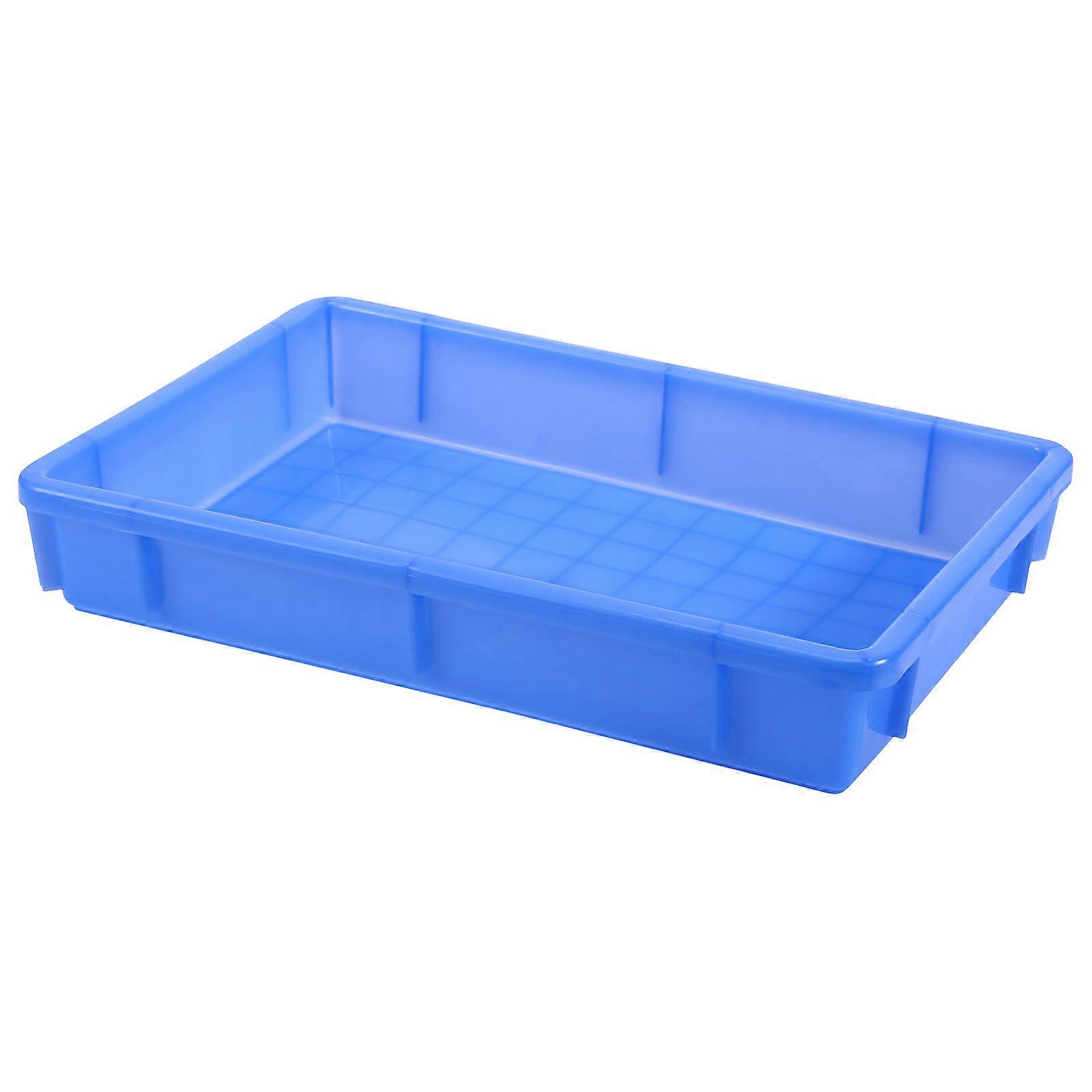 Utility Box Logistics Turnover Box for Storage Use 4Pcs Blue Plastic