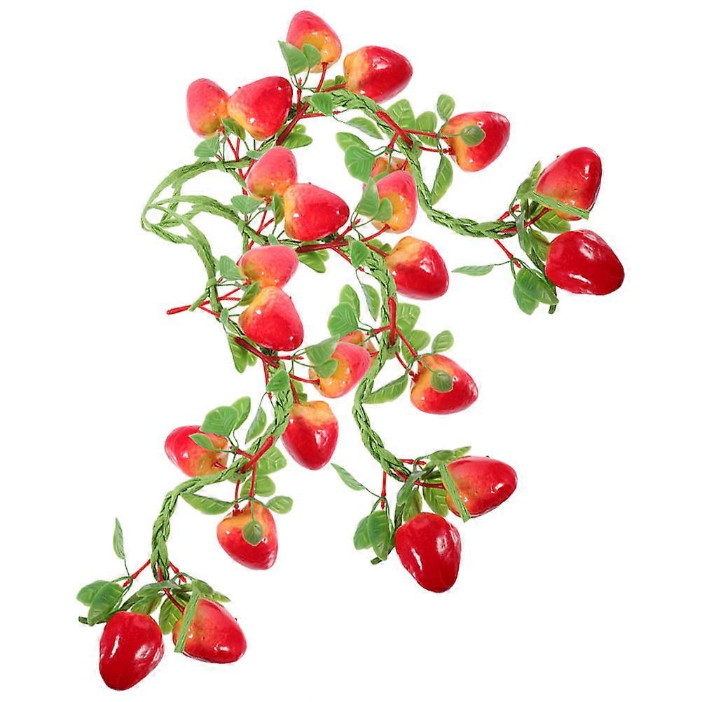 Fake Strawberry String Artificial Strawberry Garland for Decoration 3Pcs