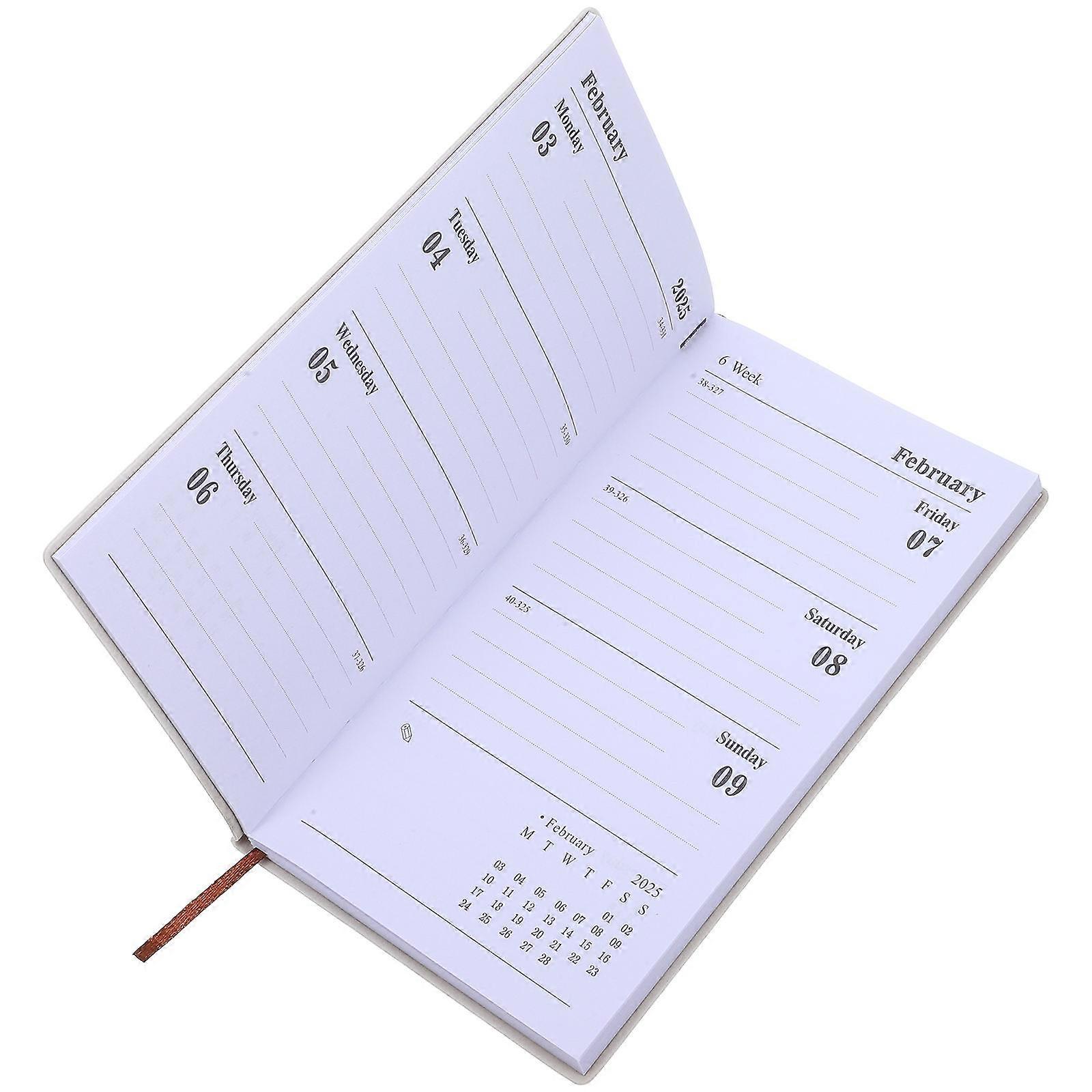 Daily Planner Agenda Notepad for Writing Use 5Pcs Pink PU Paper Notebook