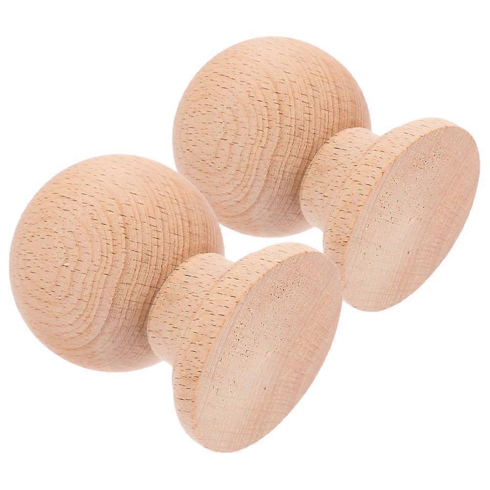 Wood Ball Finials Solid Hardwood Decorative Finials for Bed Posts 4Pcs