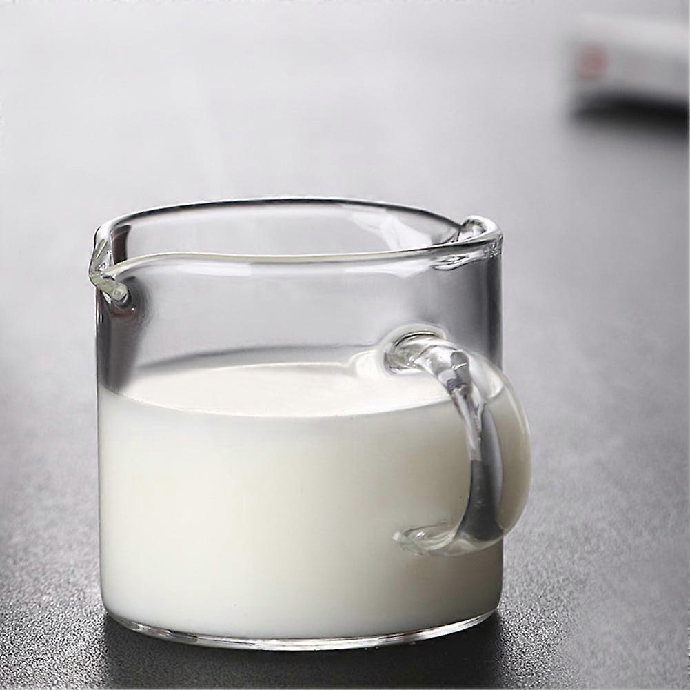Keimprove Espresso Shot Glass 100ml with Spout Clear for Drink Shake Coffee round Beaker