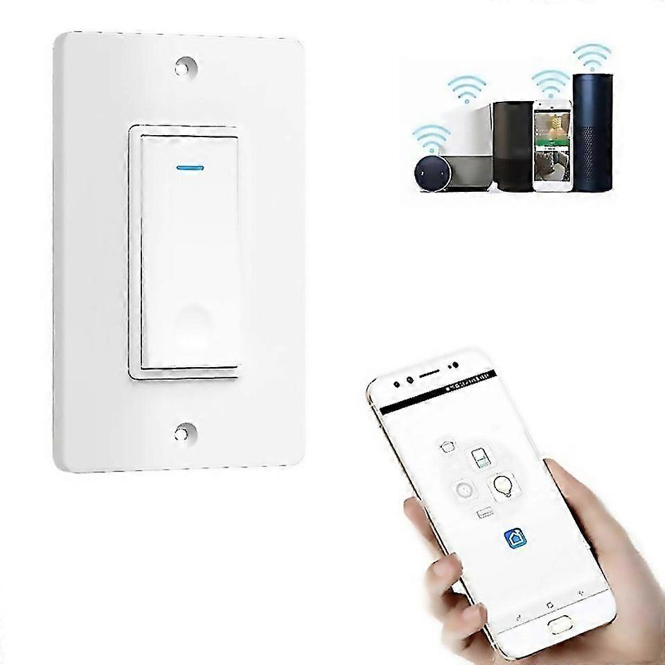 For 120 Type Wifi Smart Wall Touch Switch Us Plugwhite