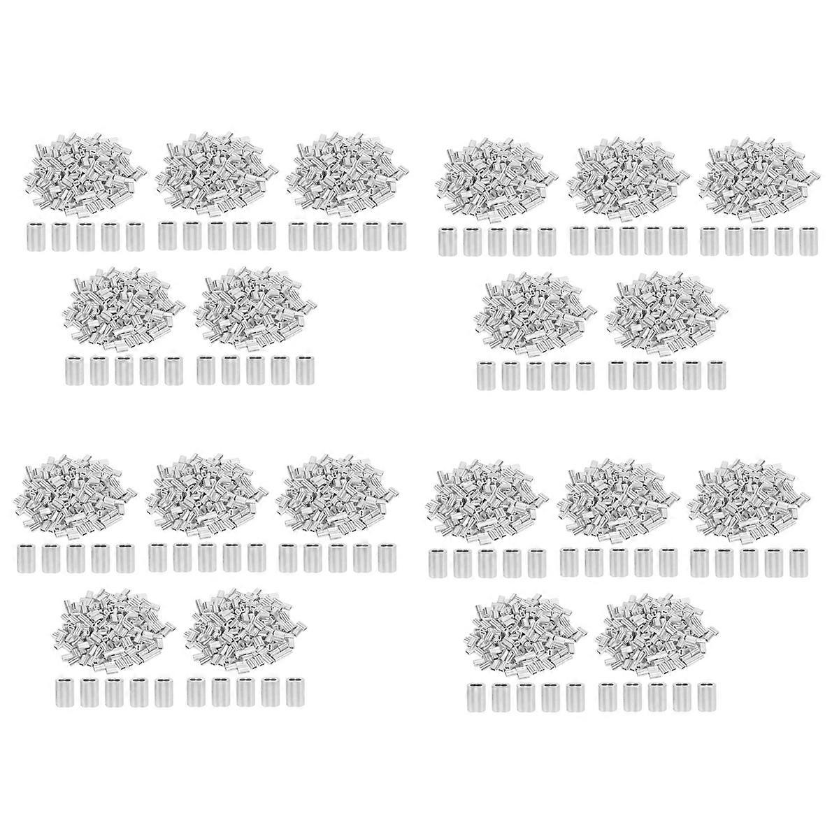 200PCS 1/16 Inch Cable Ferrule Set Aluminum Alloy Loop Sleeve