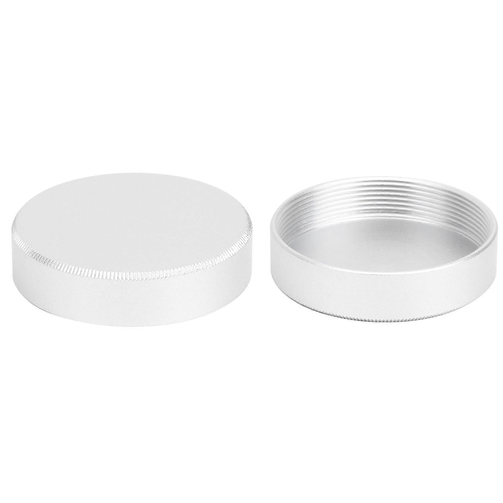 2Pcs M42Mount Lens Rear Cover Protective Cap Replacement Fit for M42 Camera Silver