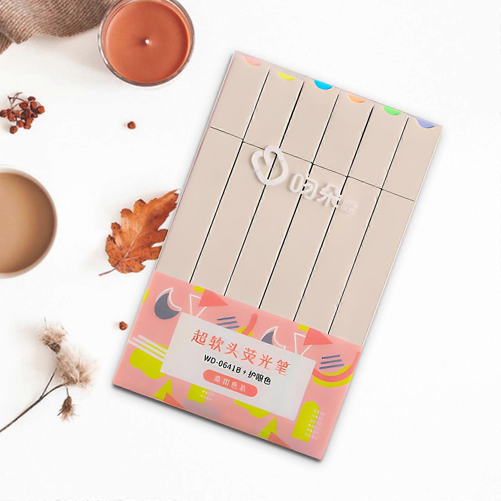 Clearance! Bocqde 10ml Soft Head Highlighter Pens, Fluorescent Marker for Students, Light Color, Large Capacity, compatible with school supplies