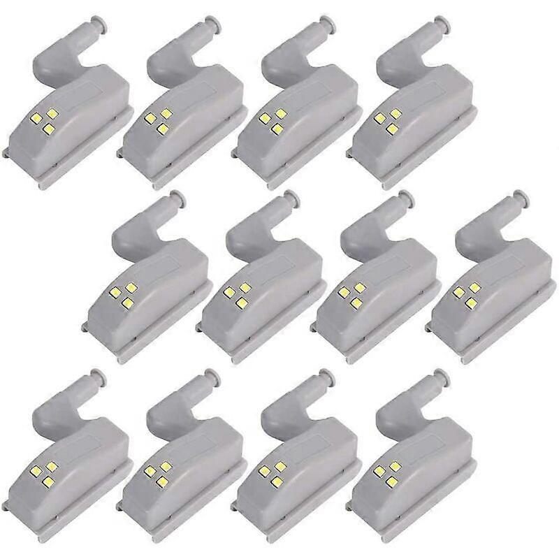 12 Pack LED Hinge Lights with Sensor for Living Room, Bedroom, Wardrobe, Kitchen