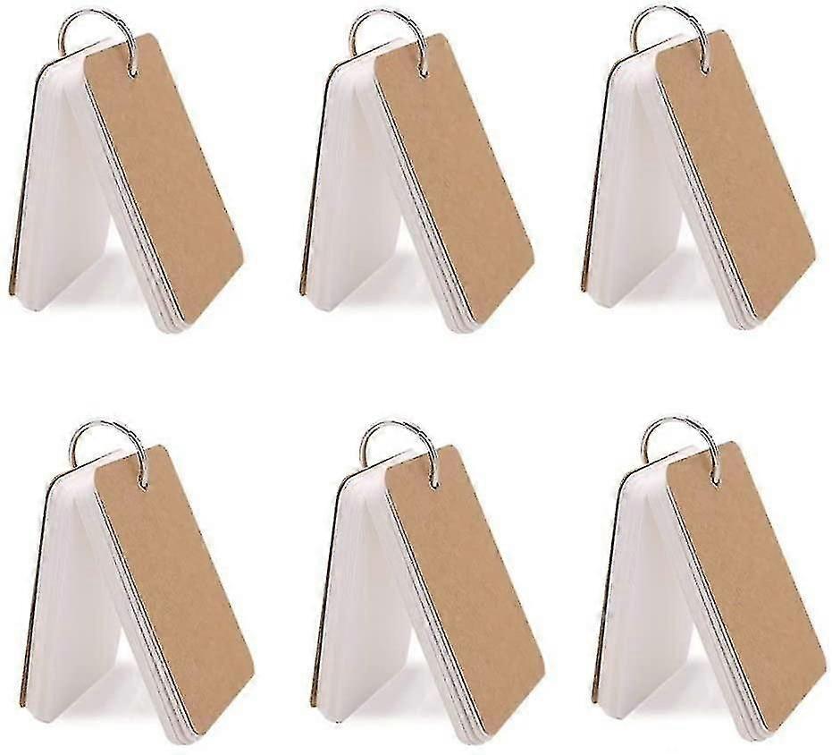 6パックリビジョンフラッシュカード、300個2.2 x 3.5インチホワイトミニブランクカードクラフトフラッシュペーパースタディインデックスカード