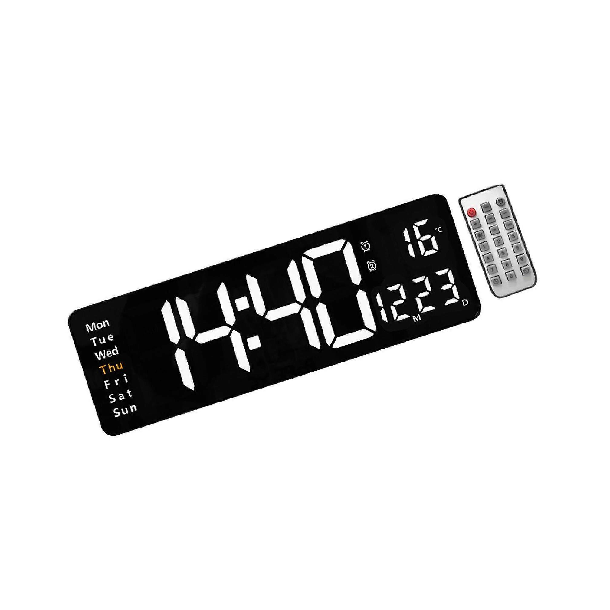 Large Digital Wall Clock Modern Temperature Timekeeping Clocks Home Decor