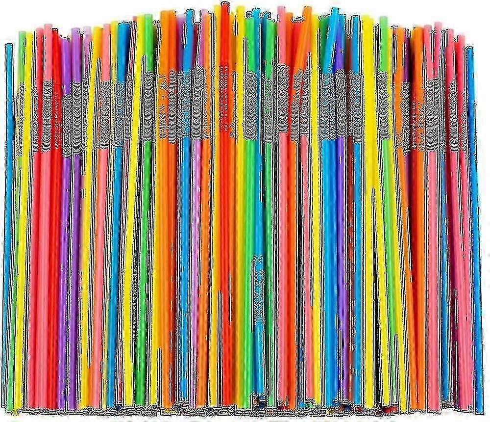 500パックカラフルフレキシブルプラスチックドリンクストロー-BPAフリー使い捨てベンディストローバルクセット
