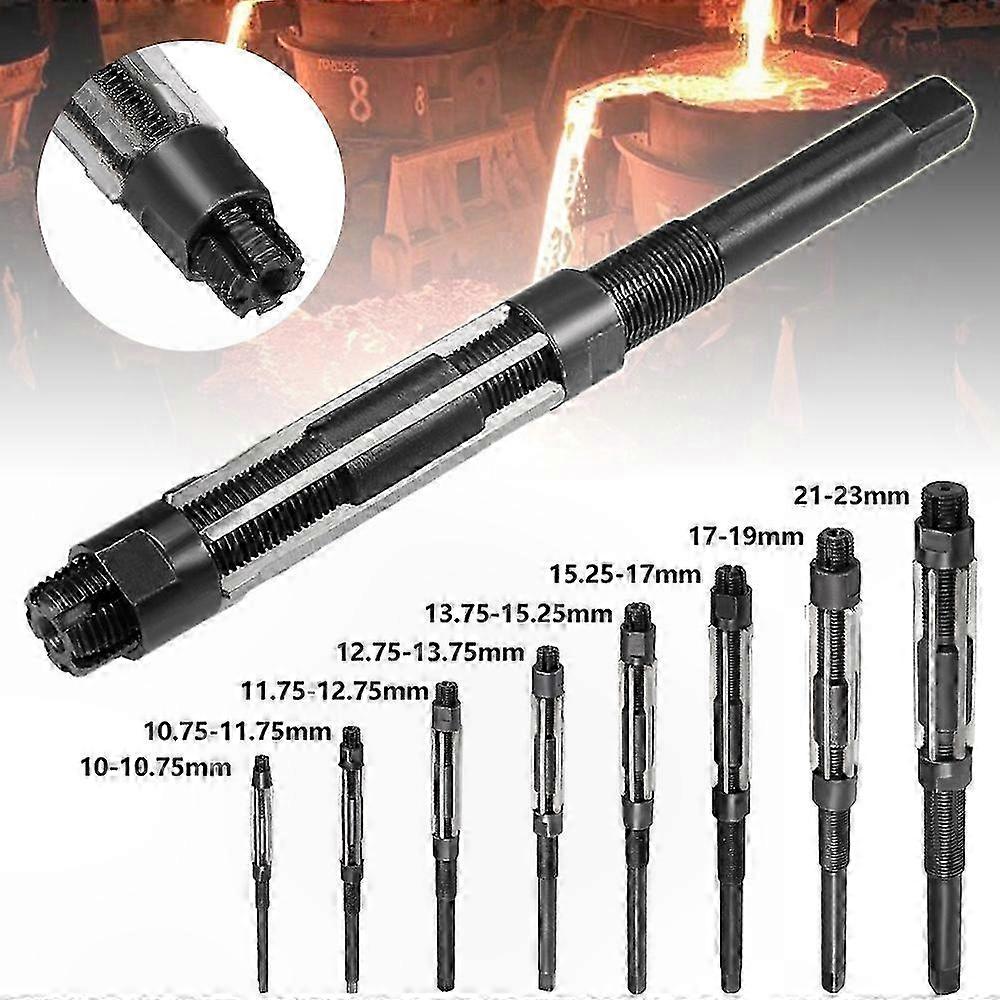 6-Flute Adjustable Hand Reamer for Metal Hole Cutting with Square End HSS Tool