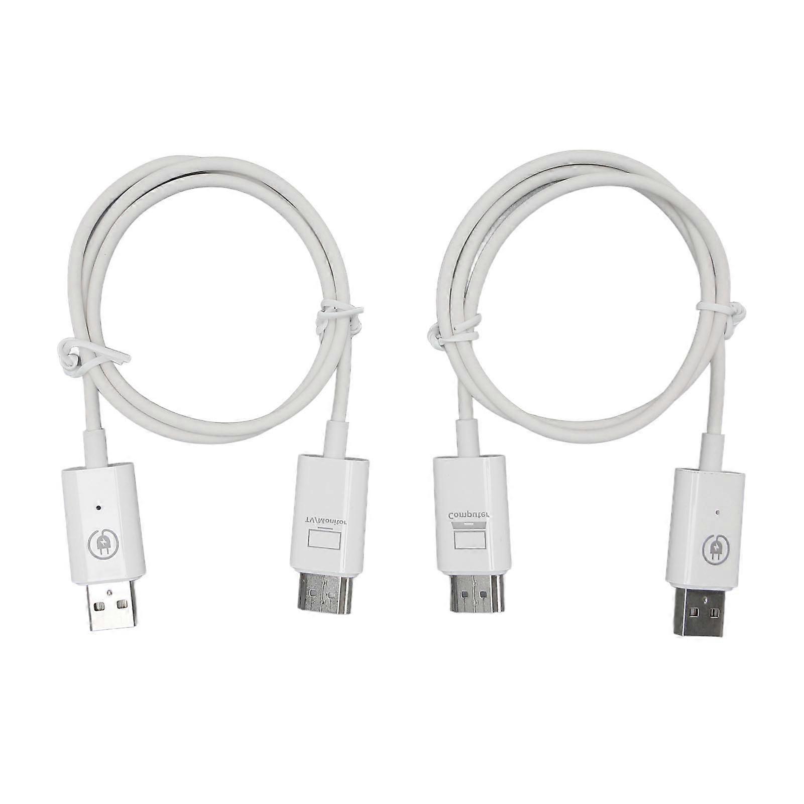 Wireless HD Transmitter and Receiver Kit Support 1080P Dual Mode Plug and Play HD Dongle Adapter for Laptops Streaming Video 