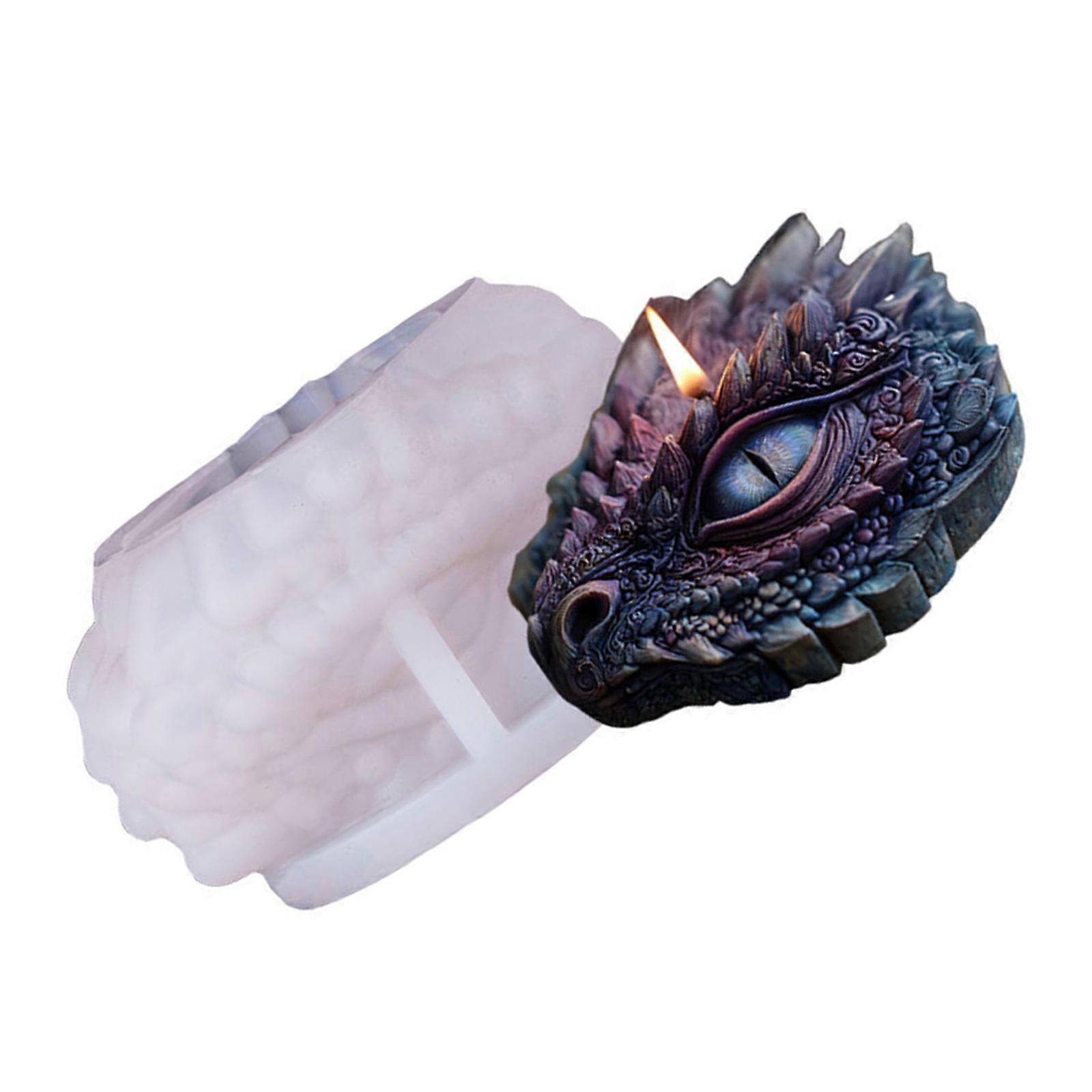 Reusable Silicone Dragon Eye Candle Making Mould With Intricate Mythicals Designs For Craft Projects Multicolor