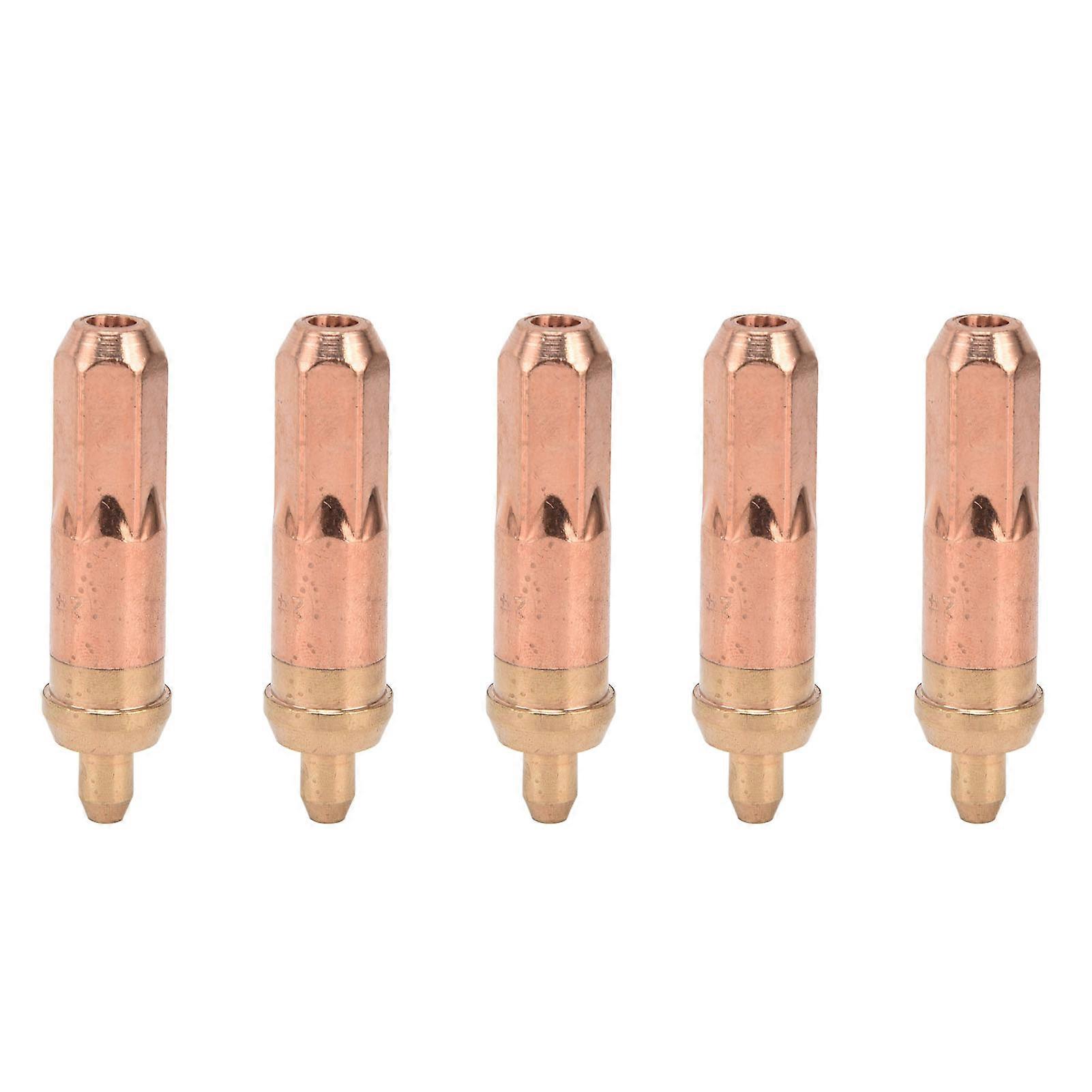 5Pcs Propane Cutting Tips Brass Copper Welding Nozzles for Torch High Concentricity 2#