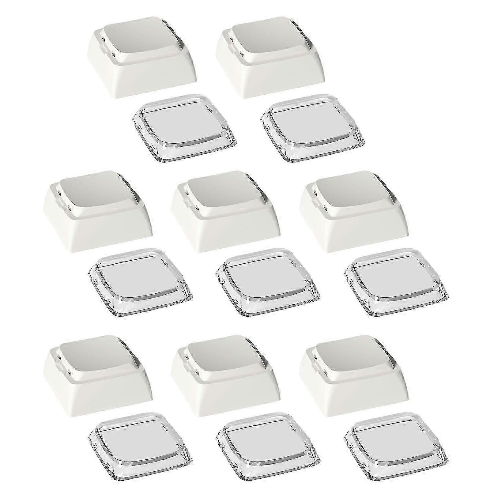 8PCS XDA Height Backlight Keycap Set from Durability PBT for Long Time Use on Mechanical Keyboards Keycaps White