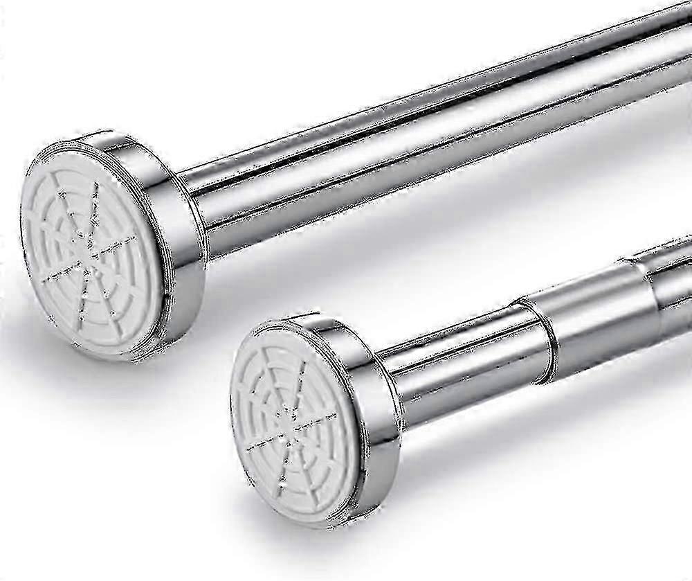 ステンレススチール製伸縮ロッド40cm-60cm拡張可能、ドリルなしのシャワーカーテンロッド、回転によって調整可能なクランプロッド、ショーとしてしっかりと保持