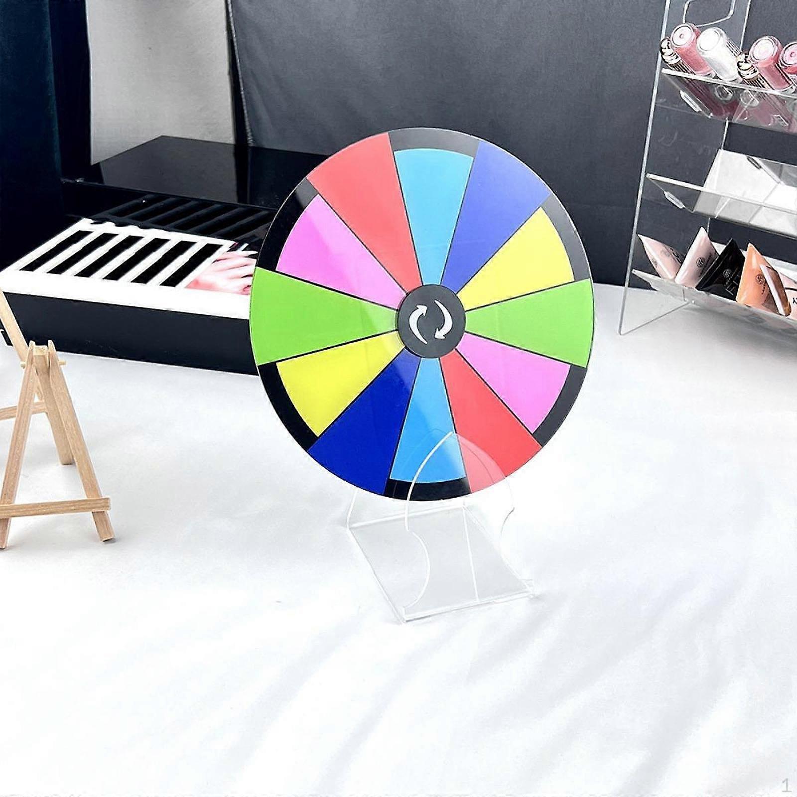 Tabletop Roulette Wheel Prize Turntable 8" Rotating for Teaching Activity Props Supermarkets