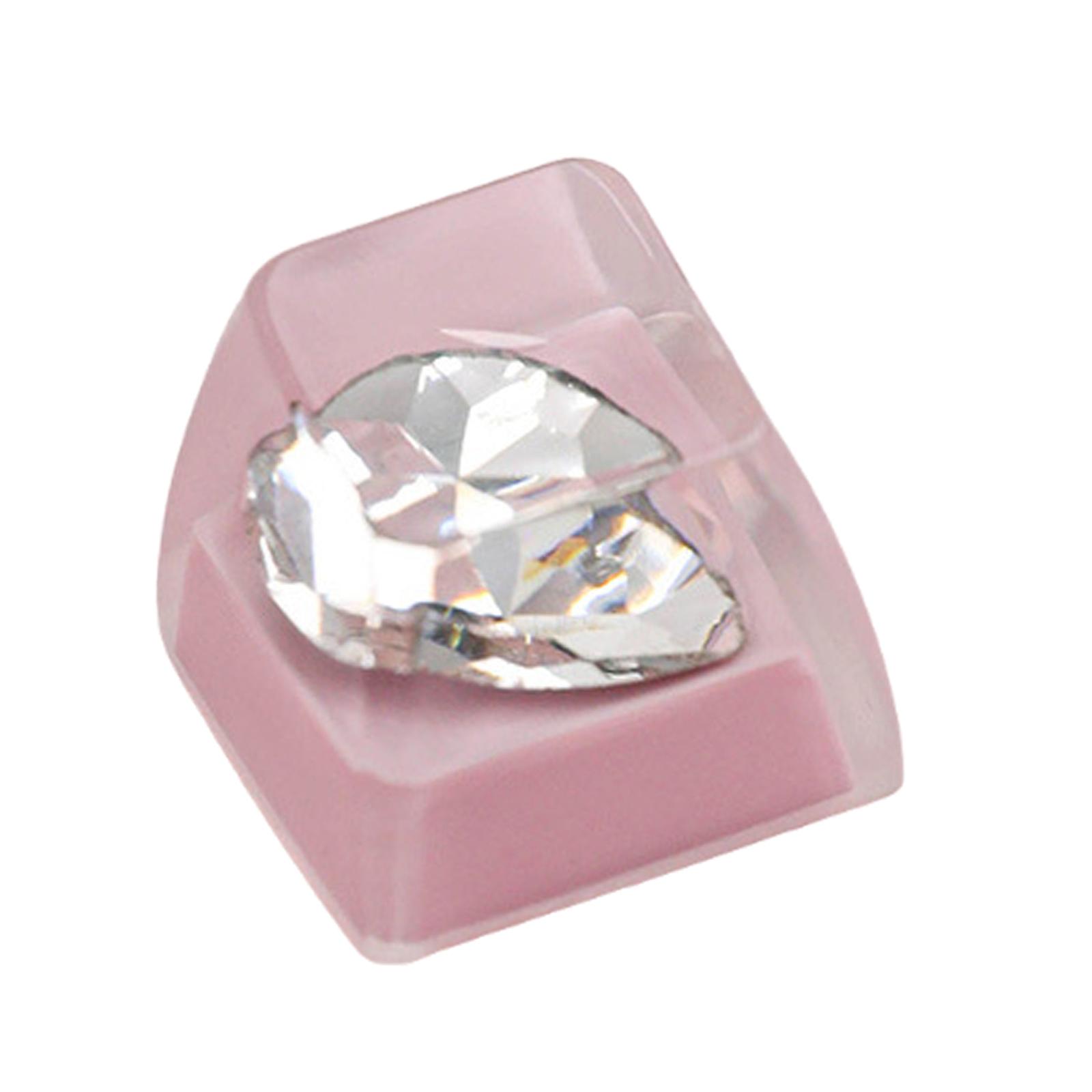 Handmade Resin Keycaps Precise for Backlit Keyboards Ergonomic Typing Gaming Resin Keycap  Pink