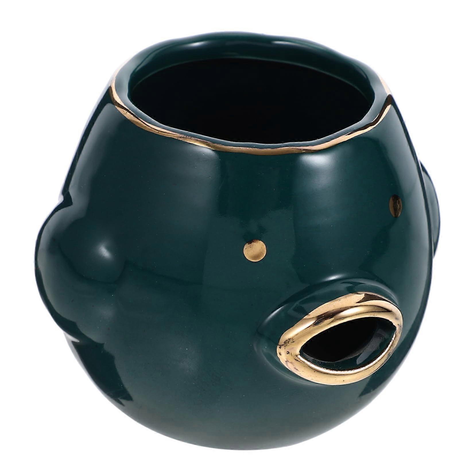 Ceramic Egg Separator with Handle for Easy Egg White and Yolk Separation in Cooking and Baking