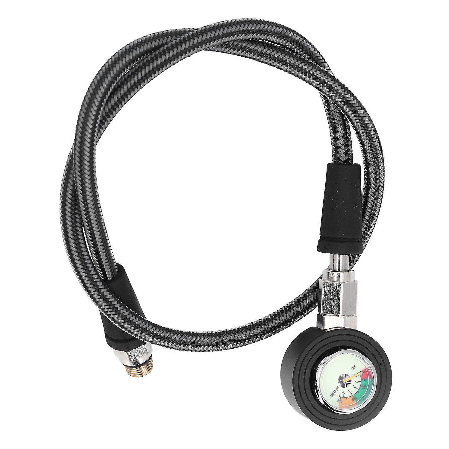 Scuba Diving Pressure Gauge Luminous Submersible Pressure Gauge with High Pressure Hose for BCD Regu