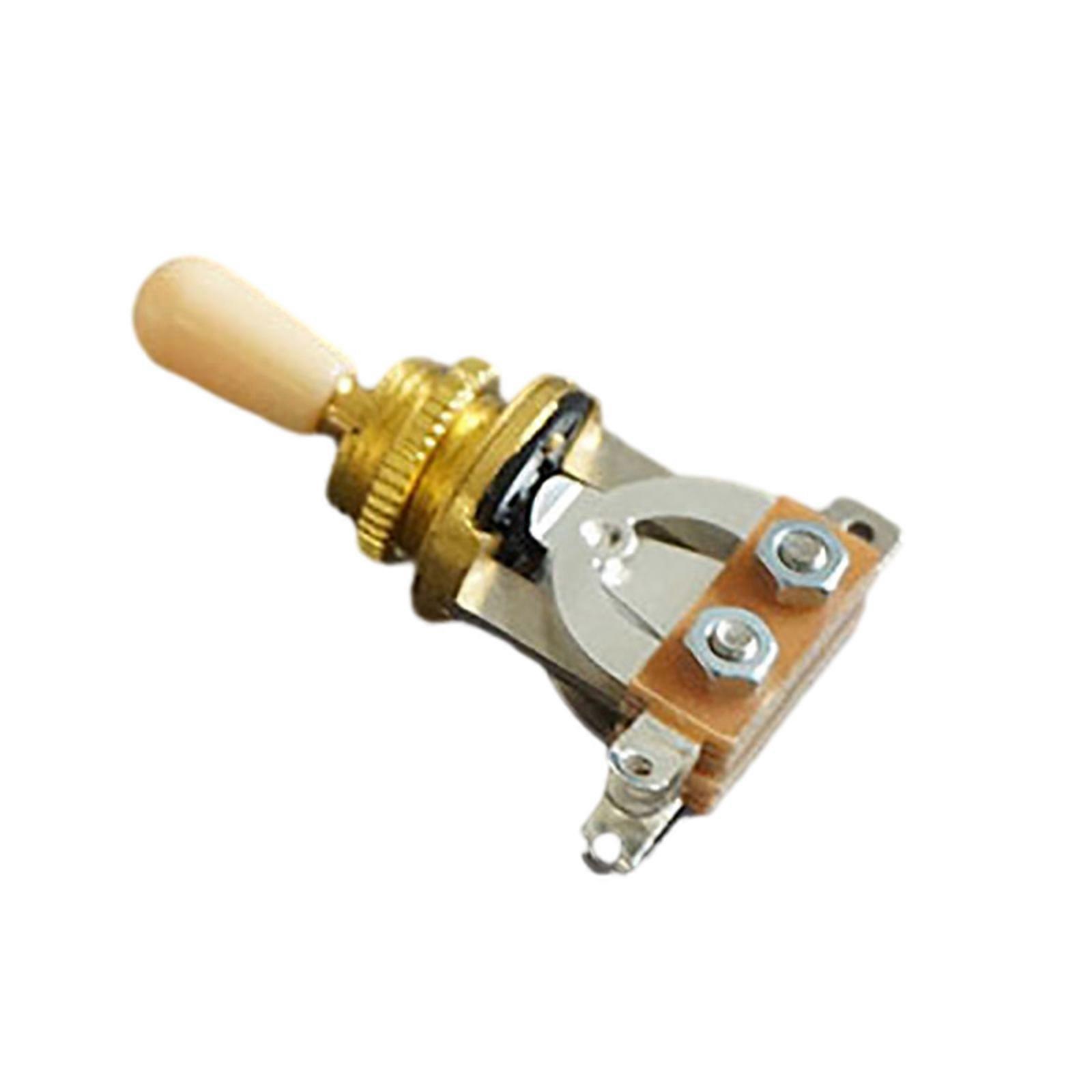Electric Guitar Pickup Selector Switch 3 Position Pickup Toggle Switch with Knob Cap Electric Guitar 3 Way Toggle Switch  golden yellow hat