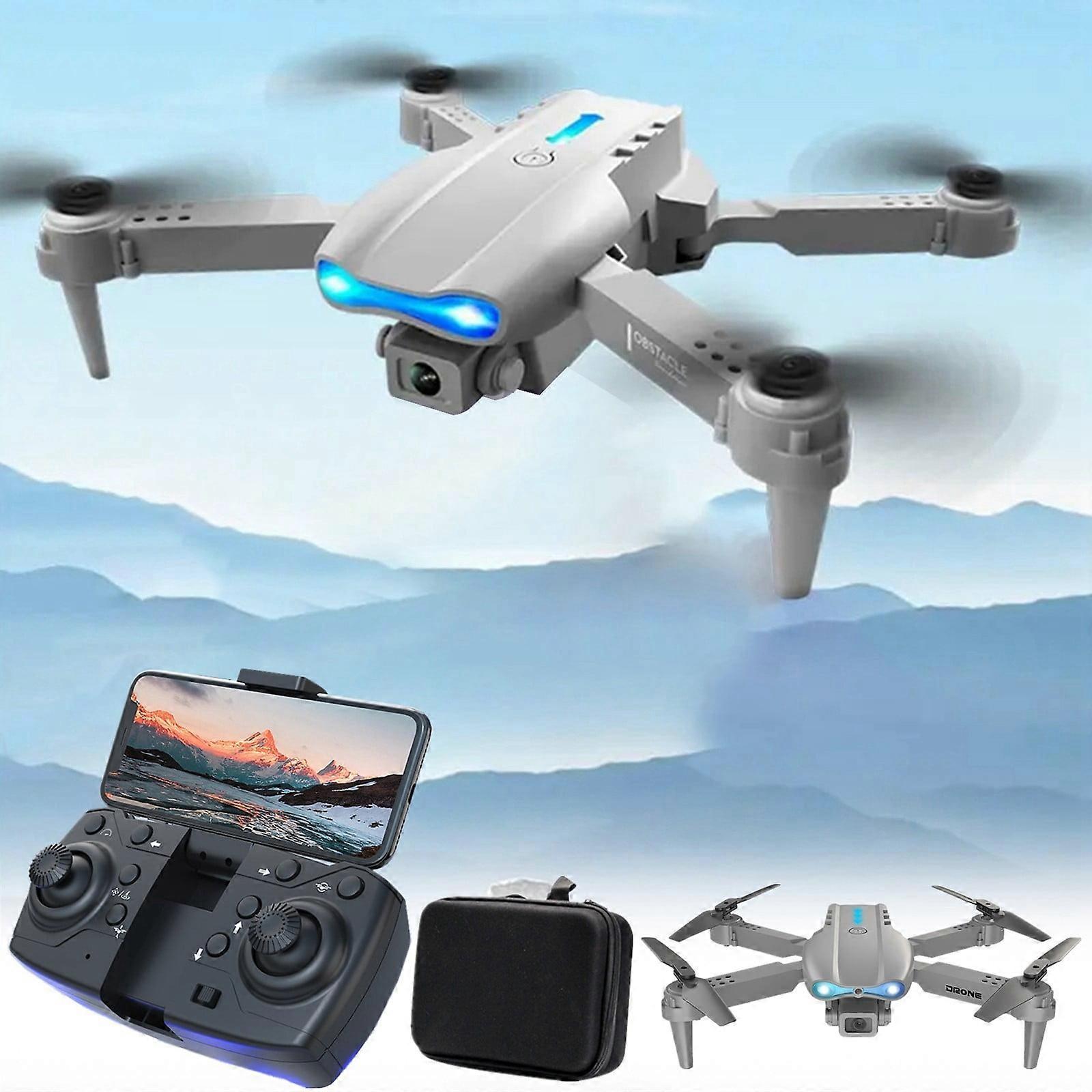 WJSXC Drone with Dual 1080P HD Camera, FPV RC Toy with Altitude Hold, Headless Mode, Speed Adjustment, Gray - Compatible with Remote Control