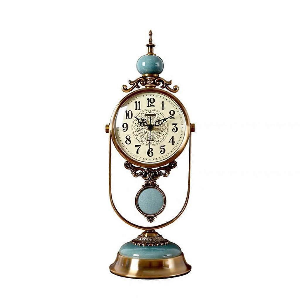 Vintage Pendulum Table Clock 50cm for Living Room Decor and Desktop Display