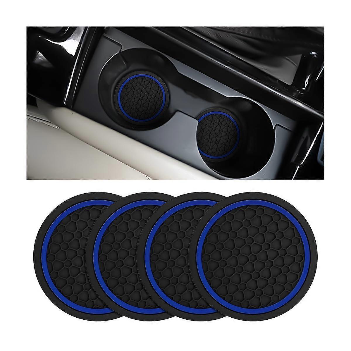 4PCS Silicone Car Cup Holder Coasters NonSlip Inserts Compatible with F30 3 Series 20122018 Blue