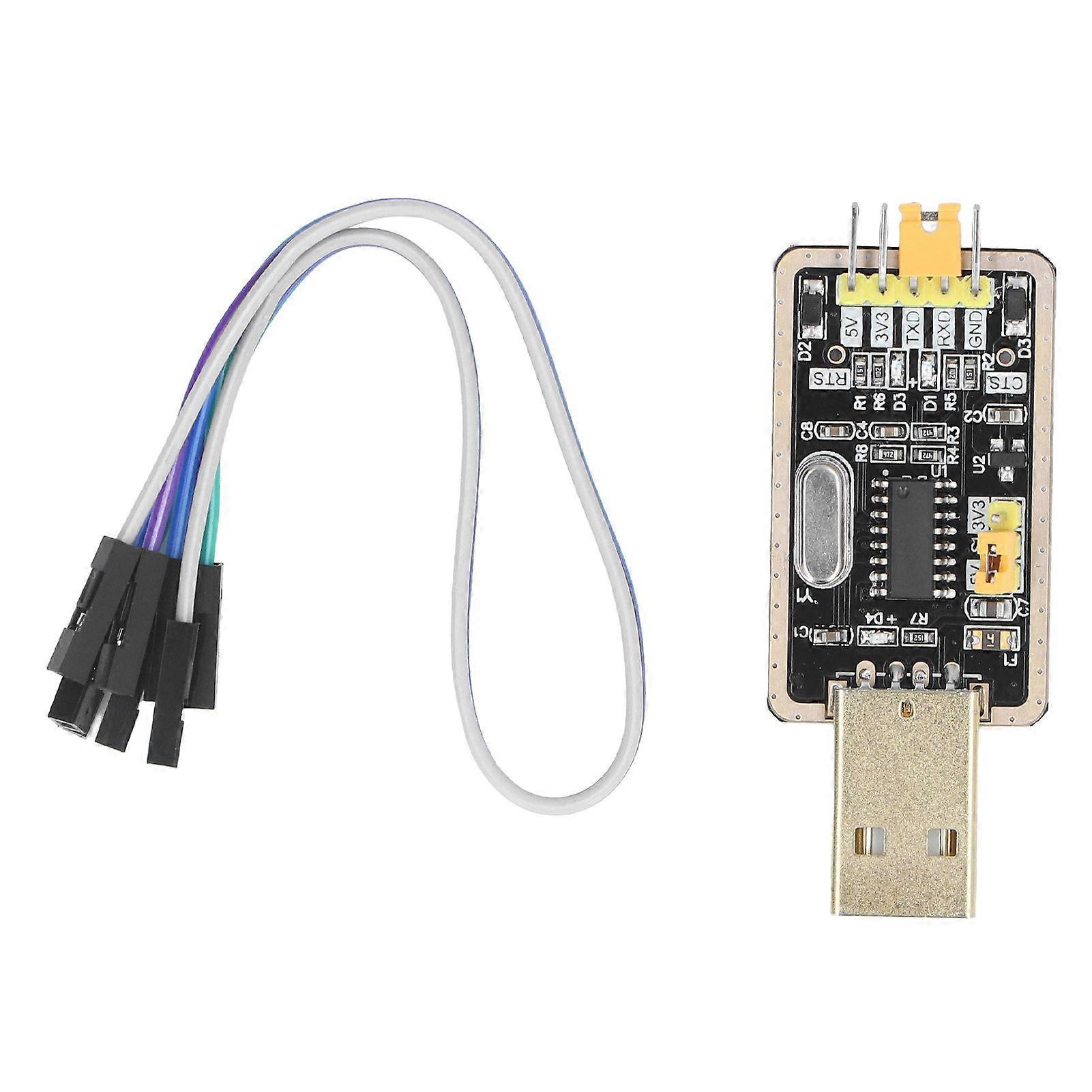 USB to TTL Serial Adapter Module Chip Converter + Debug Cable Components 3.3V 5V