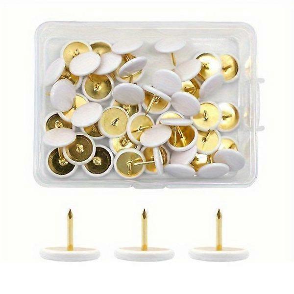 Pushpins - Map pins - White - 100 pcs White