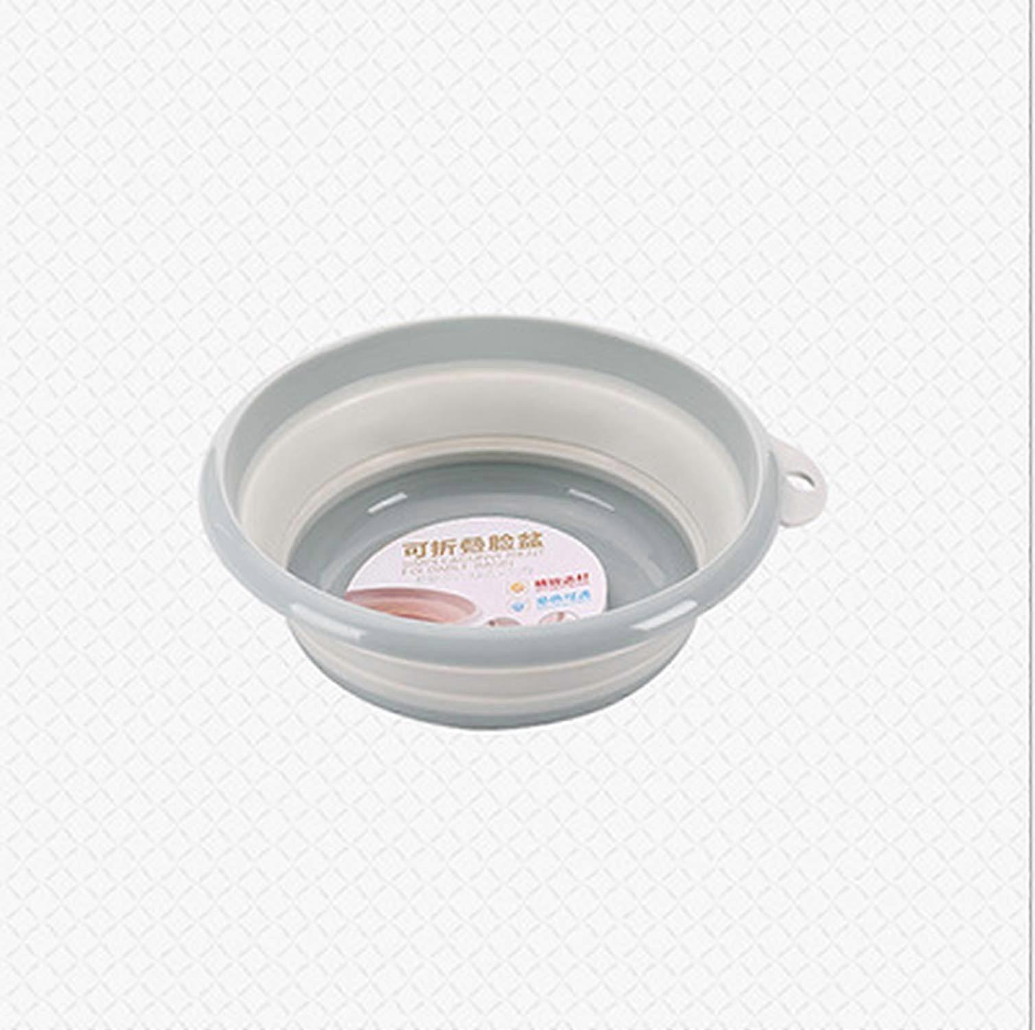 Folding Bathroom Wash Basin with Hanging Design for Laundry and Travel Use Blue Small