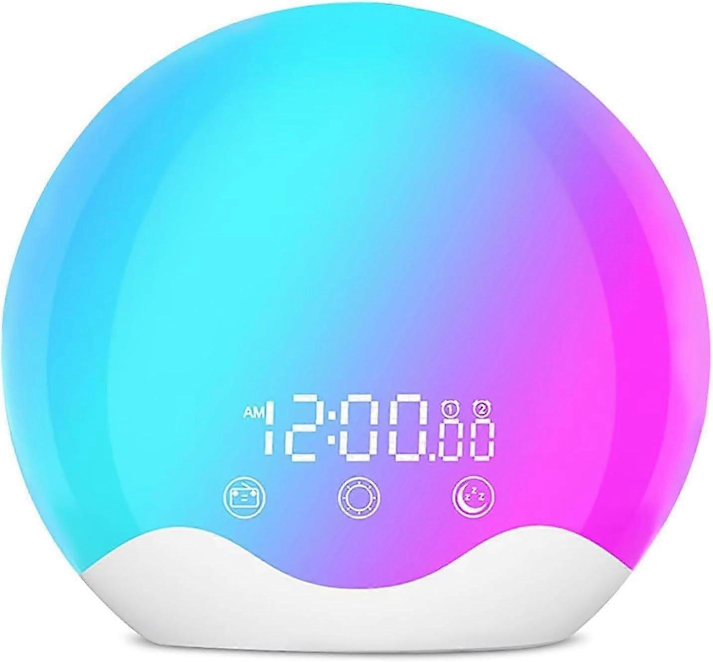 Smart Sunrise Alarm Clock Wake Up Light, Sleep Timer with Sunrise/Sunset Simulation, Dual Alarms