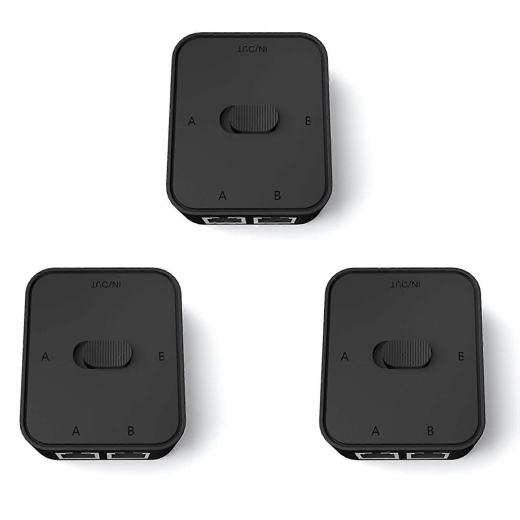 3X 2Port RJ45 LAN CAT6 Network Switch Selector 1000Mbps 2 in 1 Out/1 in 2Out Internal External Network Switcher Splitter