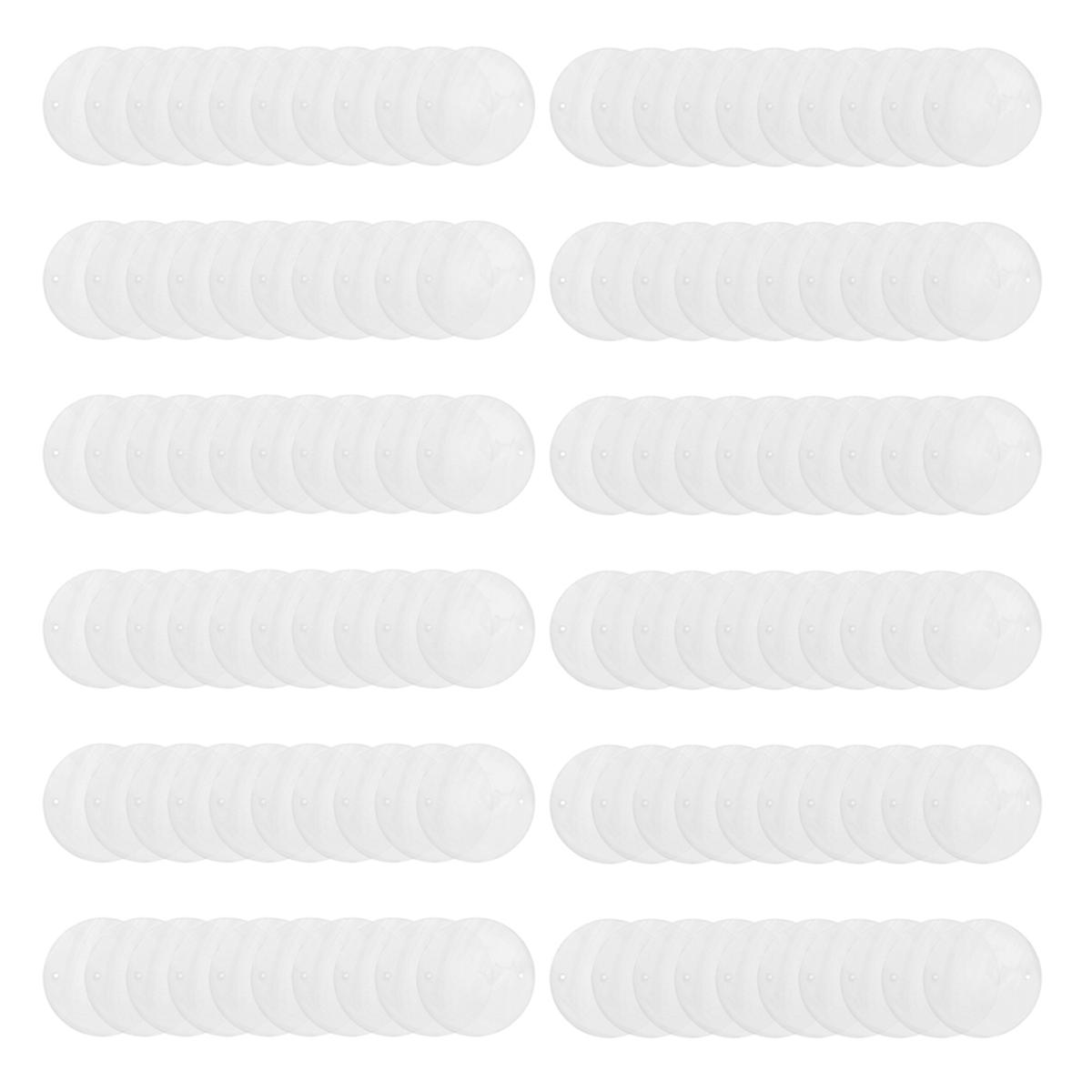 120Pieces Flat Round Natural Shell Flake Beads Ocean Summer Ornaments