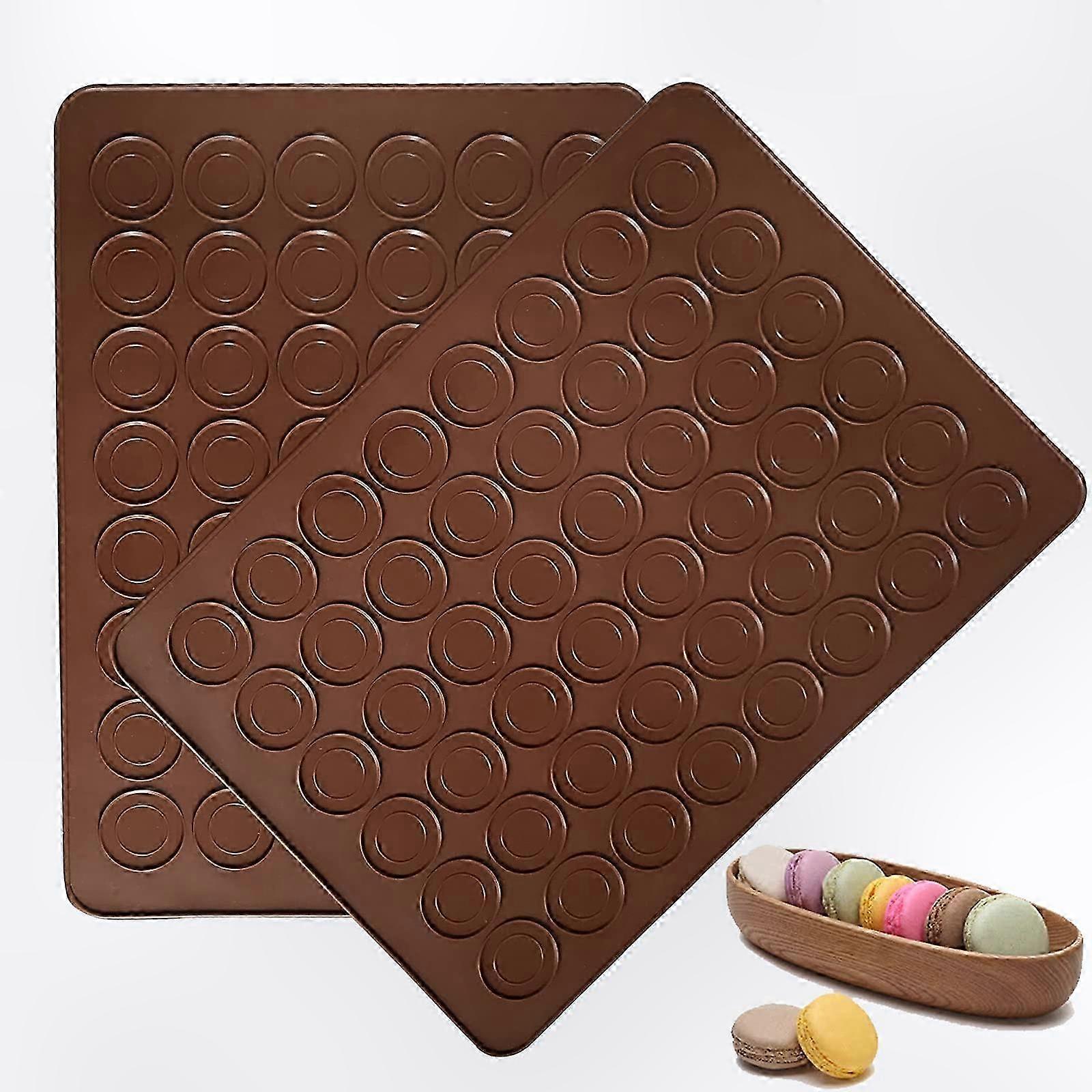 Non-Stick Silicone Baking Mats, BPA-Free Macaron Sheets, Pack of 2 for Baking and Pastry Use