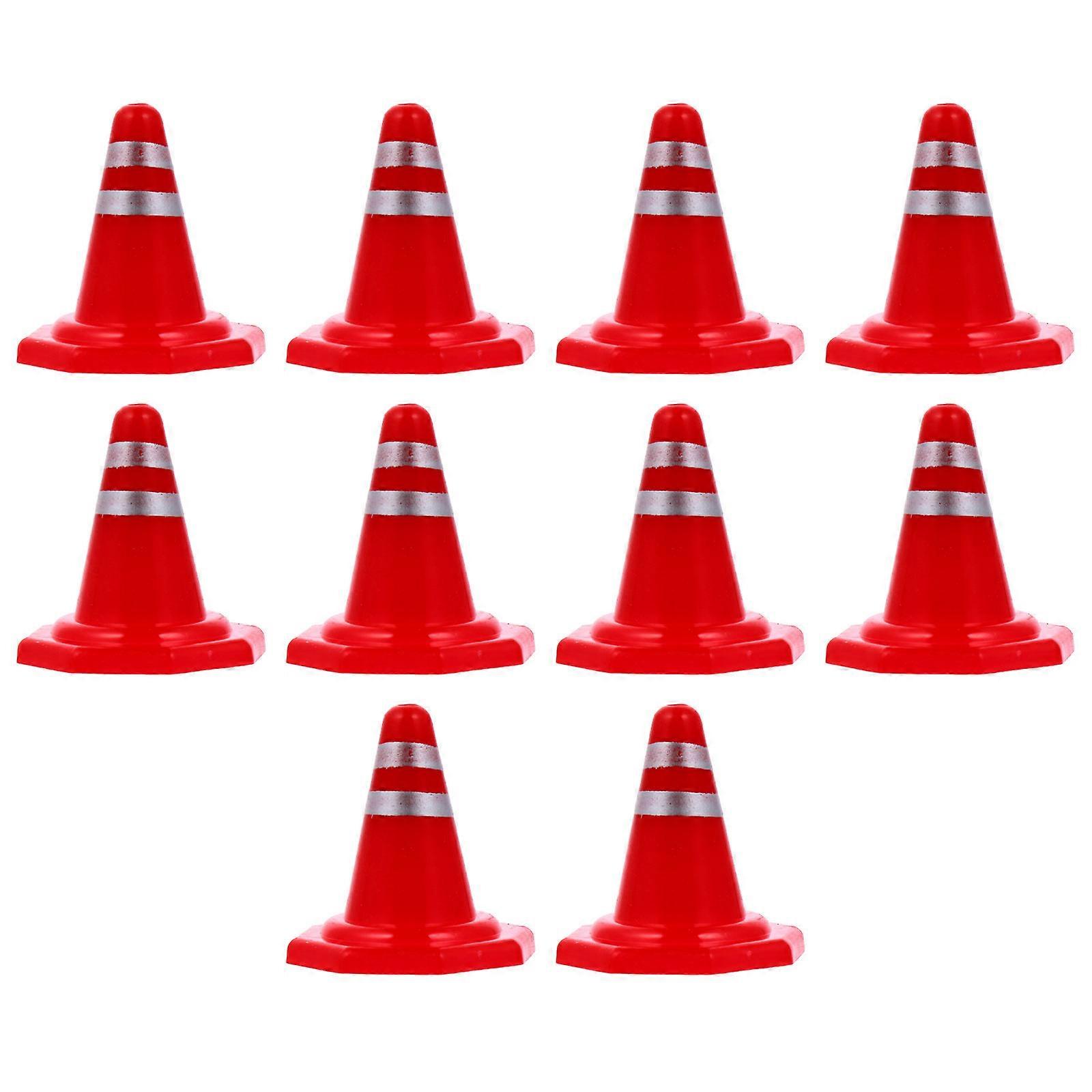 10Pcs Sand Table Traffic Cones DIY Roadblocks Simulation Road Signs