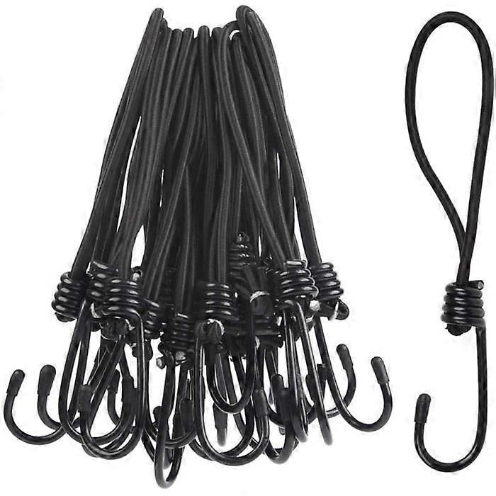 25pcs of expandable hooks, tension rubber with hooks, expansion loops, tent rubbers, tarpaulin tensioners,