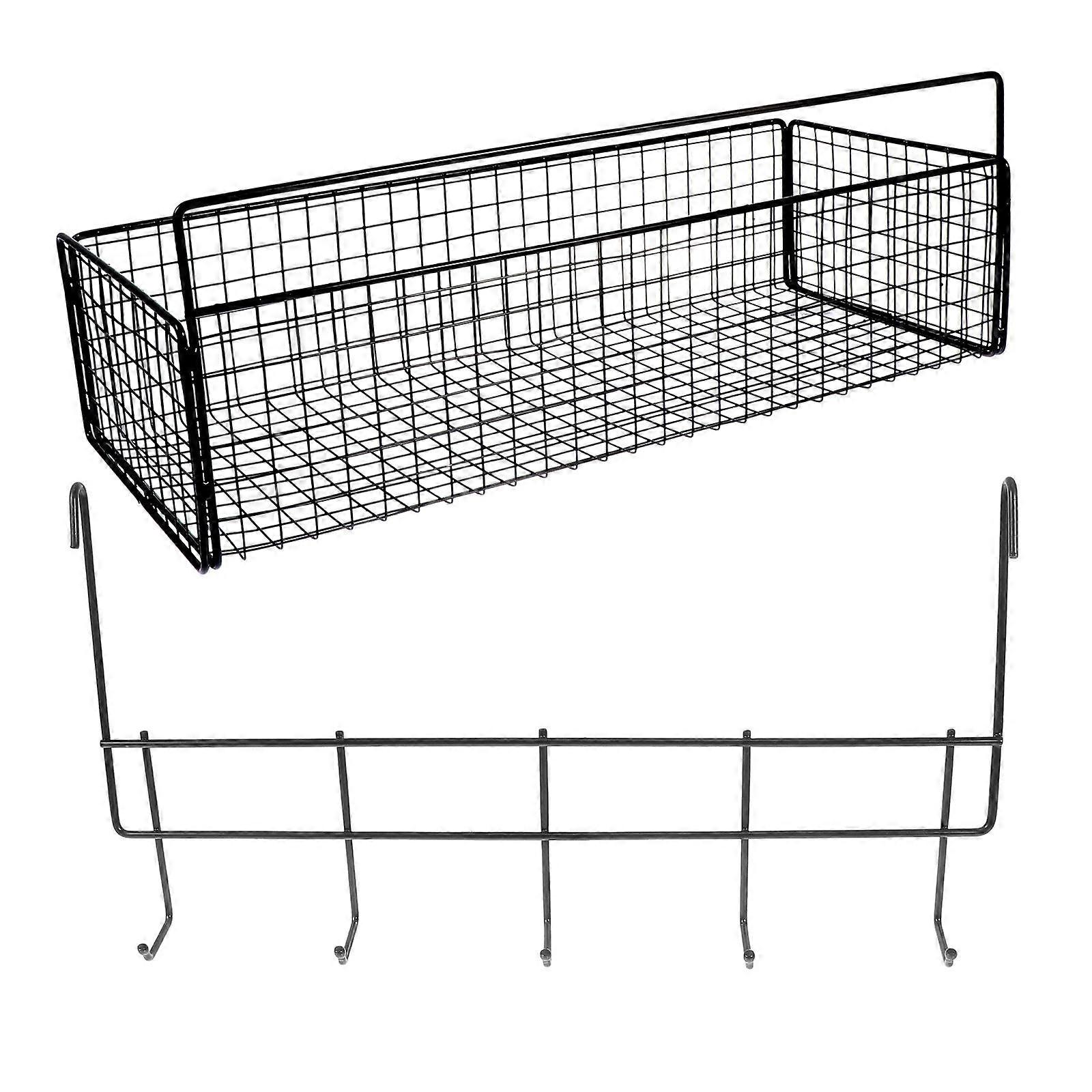 Hole-Free Iron Storage Shelf Multipurpose Organizer Rack for Bathroom 2Sets