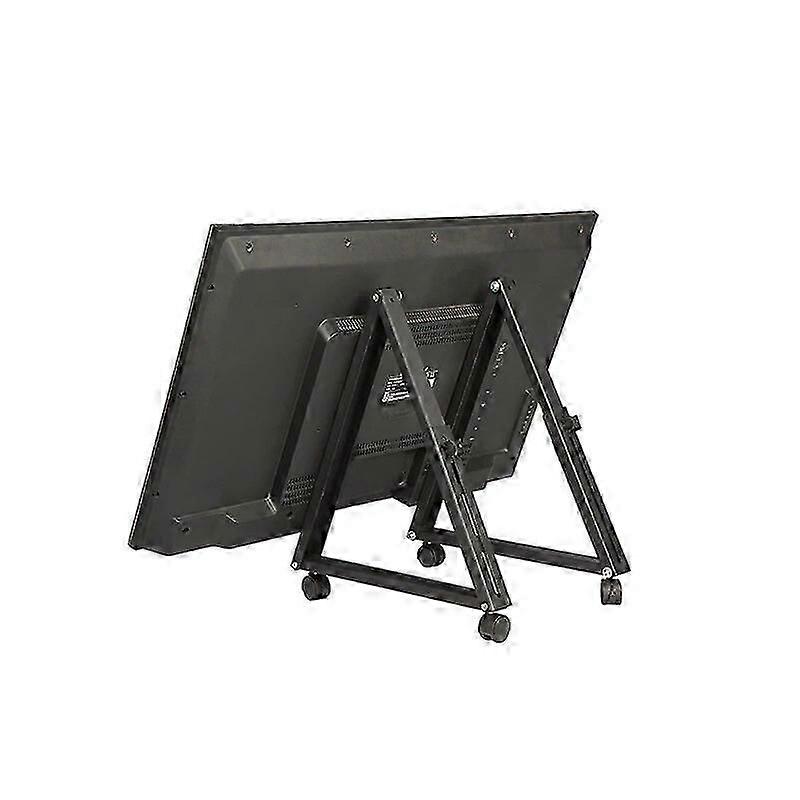 1 Par de Suporte de TV Móvel com Rodas para TVs LED LCD Planas e Curvas de 32-55 Polegadas Carrinho de TV Ajustável em Ângulo