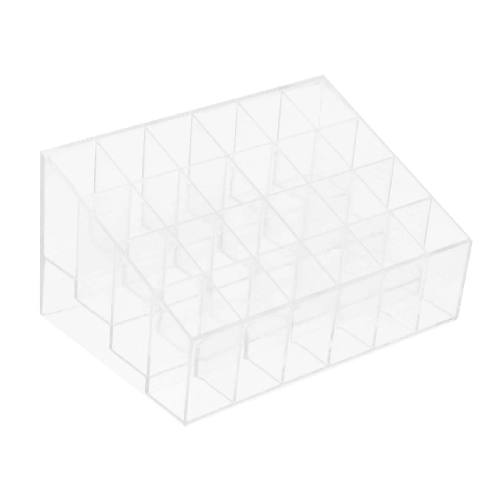 2pcs Acrylic Makeup Organizer with Transparent SpaceSaving Design for Lipsticks and Cosmetics