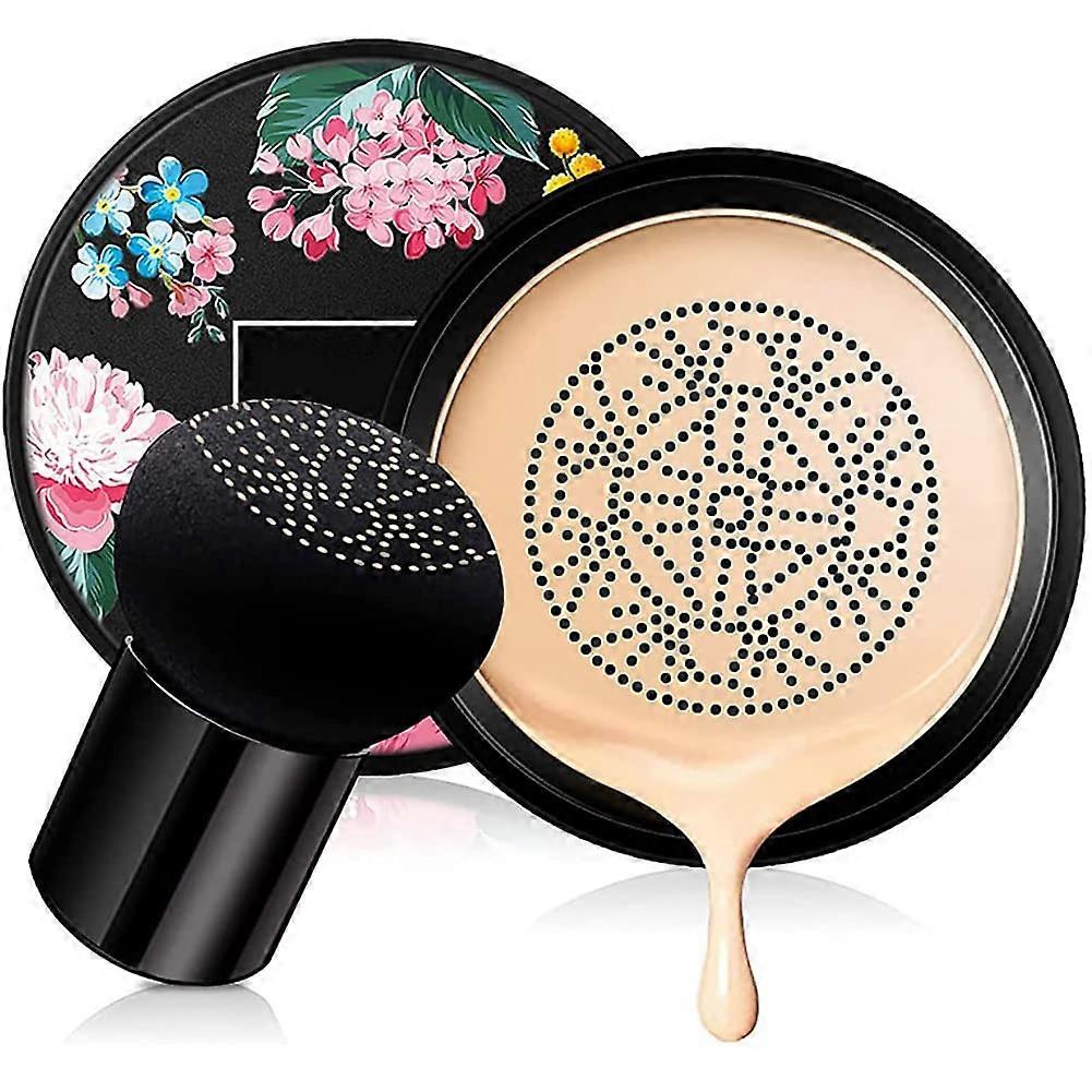 Mushroom Head Air Cushion BB Cream with Flawless Coverage and LongLasting Hydrating Liquid Foundation 1 Pack