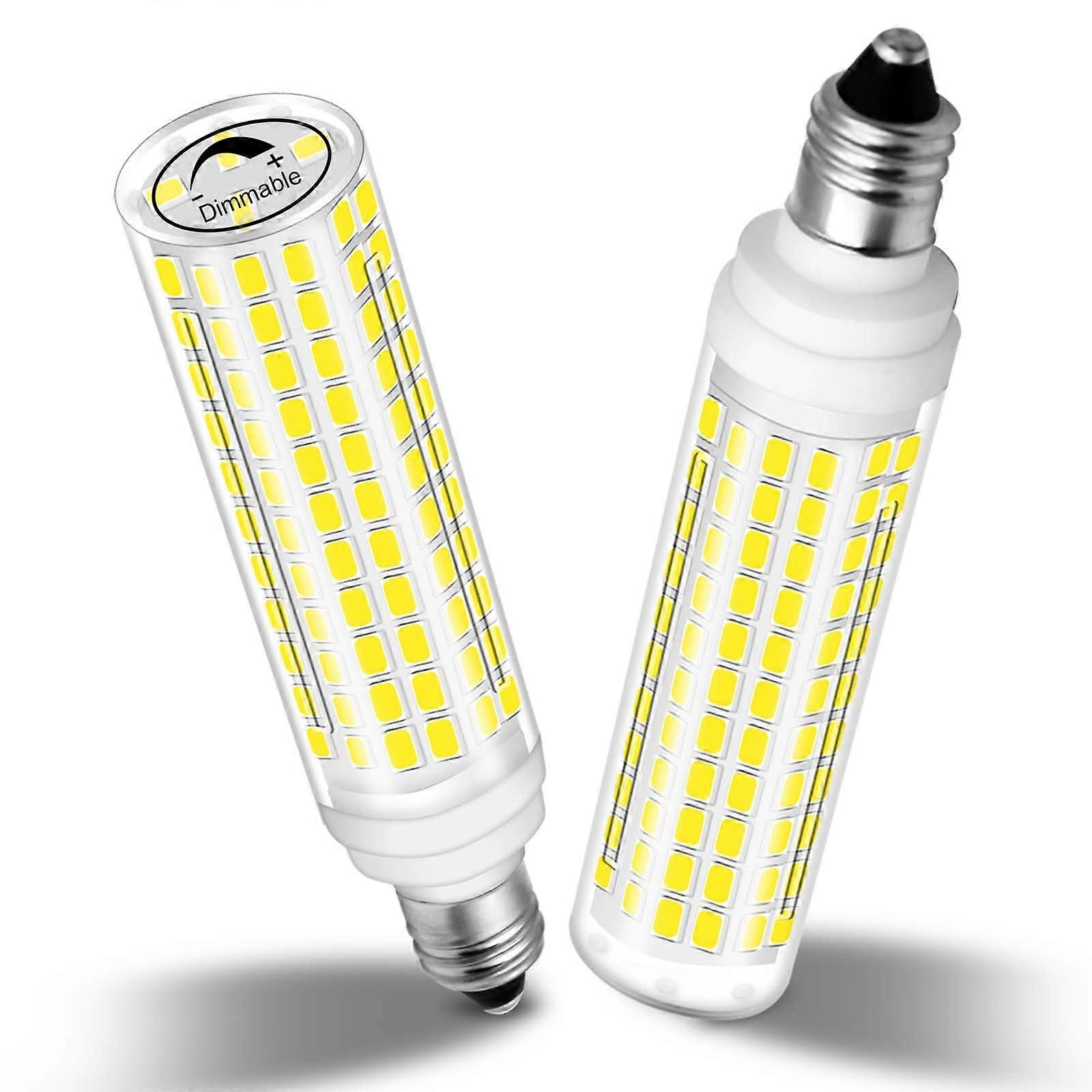 E11 LED Bulb 100W Equivalent JDE11 T4 Dimmable 6000K Energy Saving for Ceiling Fan Pendant Lighting 2 Pack