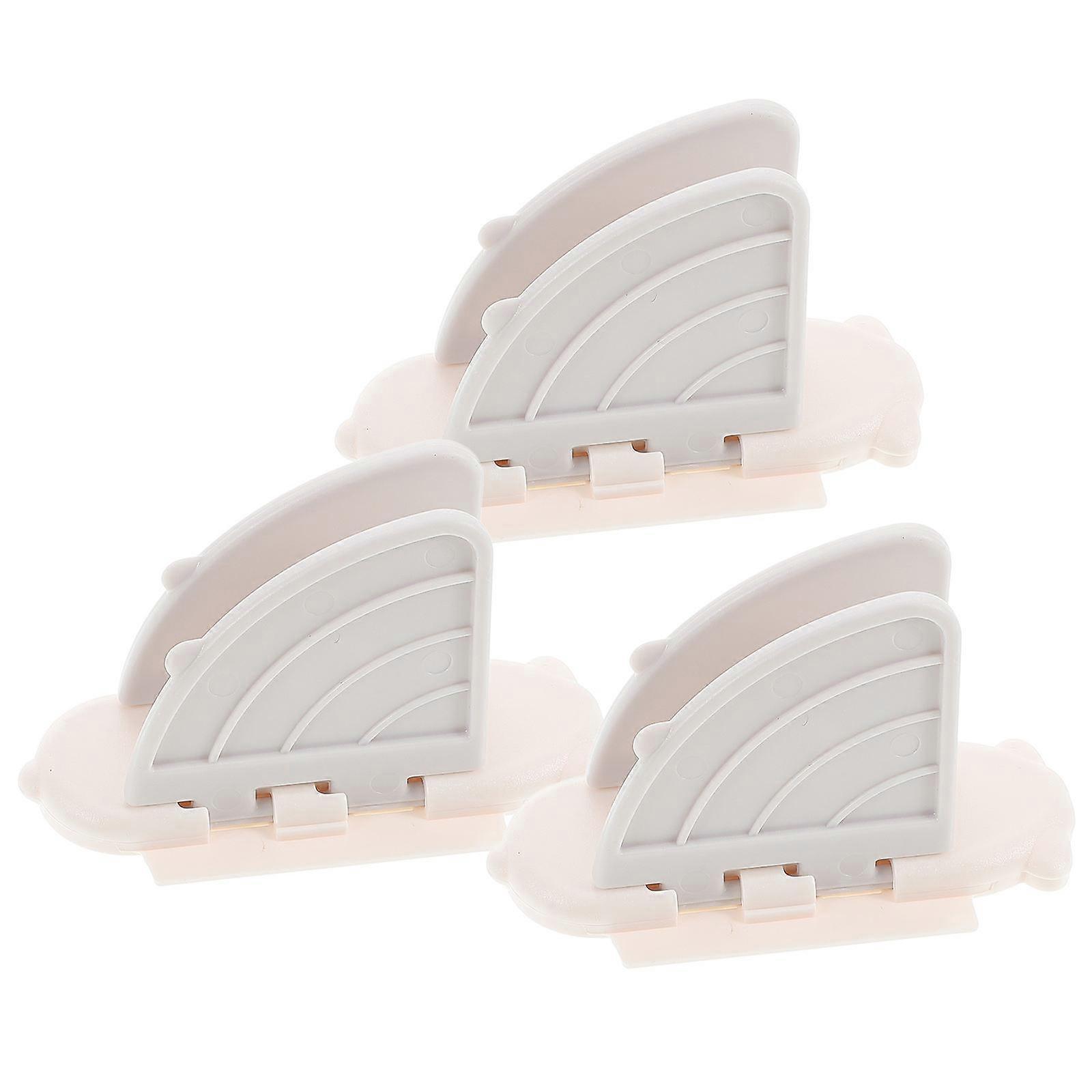 3Pcs Baby Proof Sliding Window Locks For Child Safety With One-Handed Locking Function In Beige Color