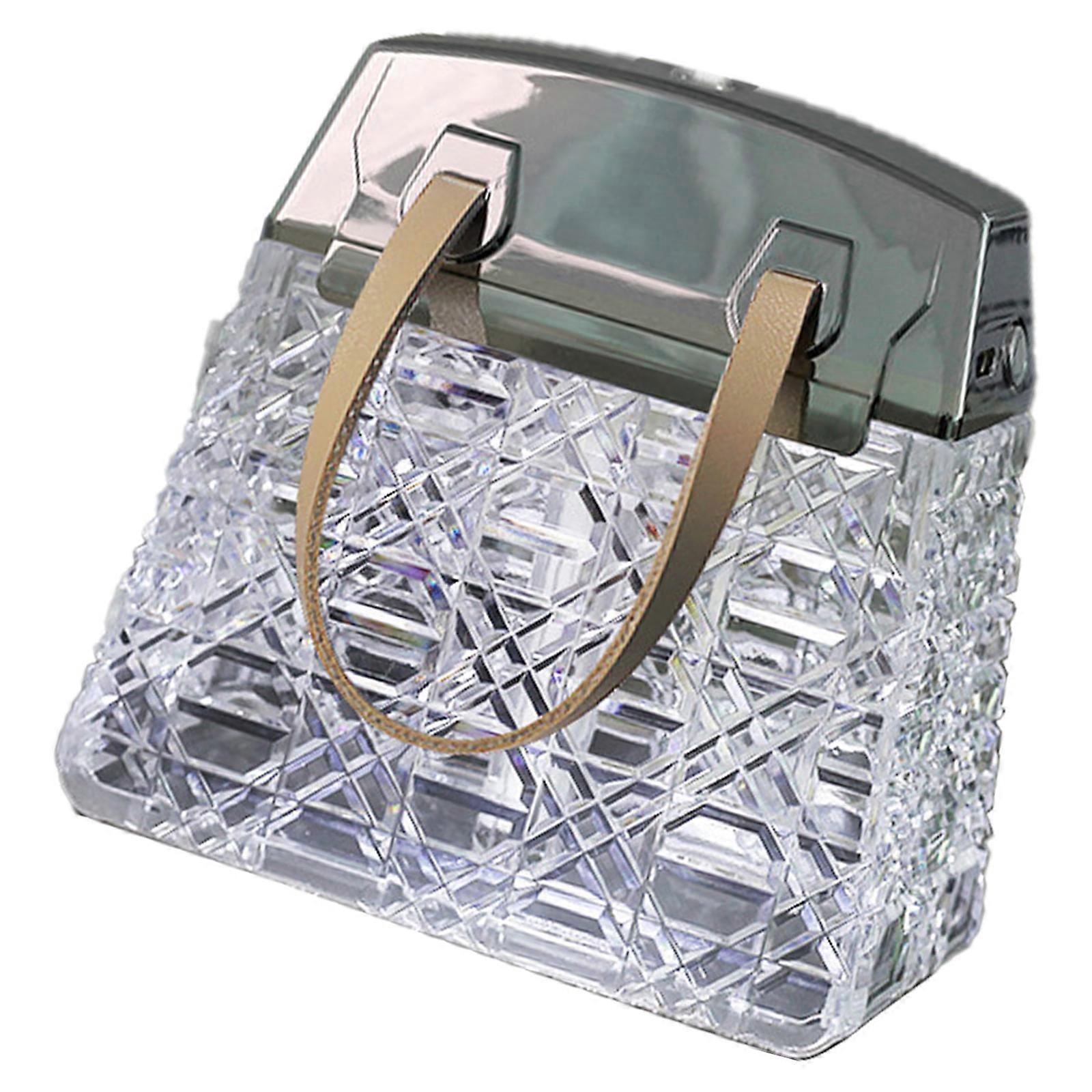 300ml Portable Humidifier Desktop Portable Small Handbag Humidifier Quiet with 7 Color Light Function Diffuser 300ml  White