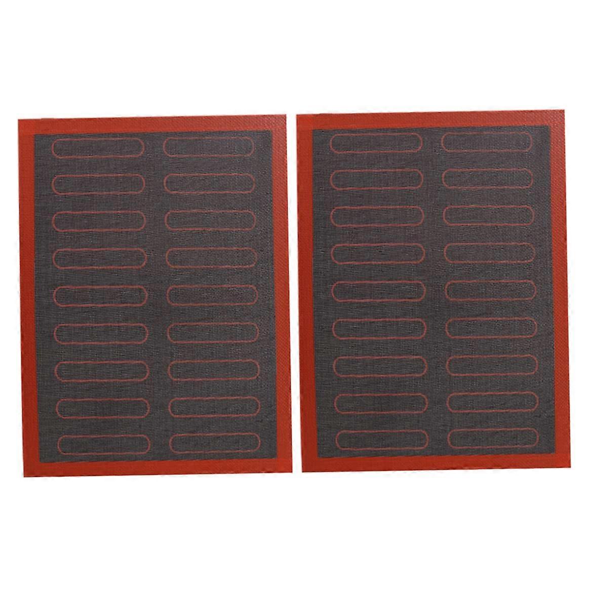 Silicone Baking Mat Set Non Stick Oven Liner Heat Resistant Reusable for Cookies Bread 2PCS